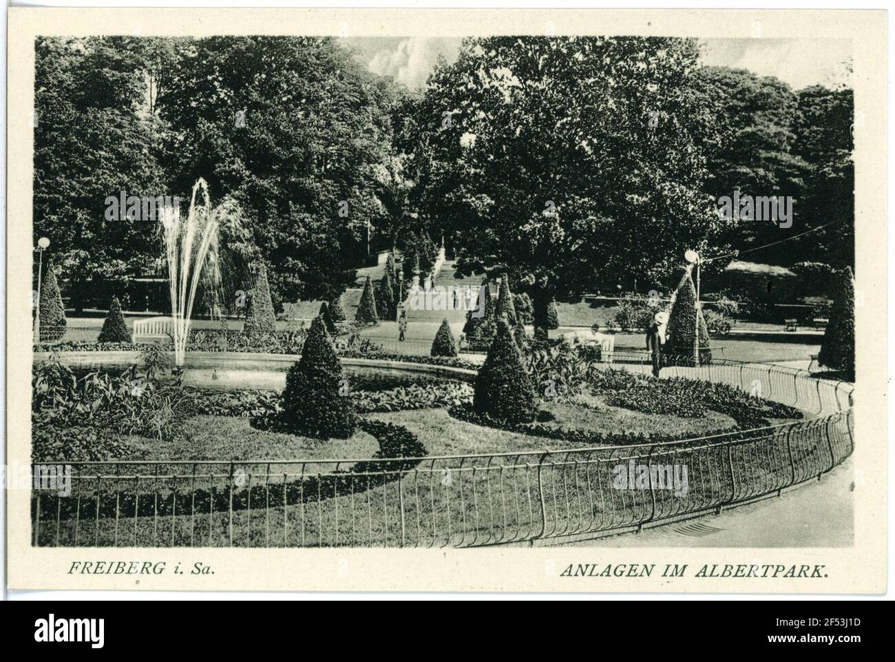 Albertpark Freiberg. Albertpark Foto Stock