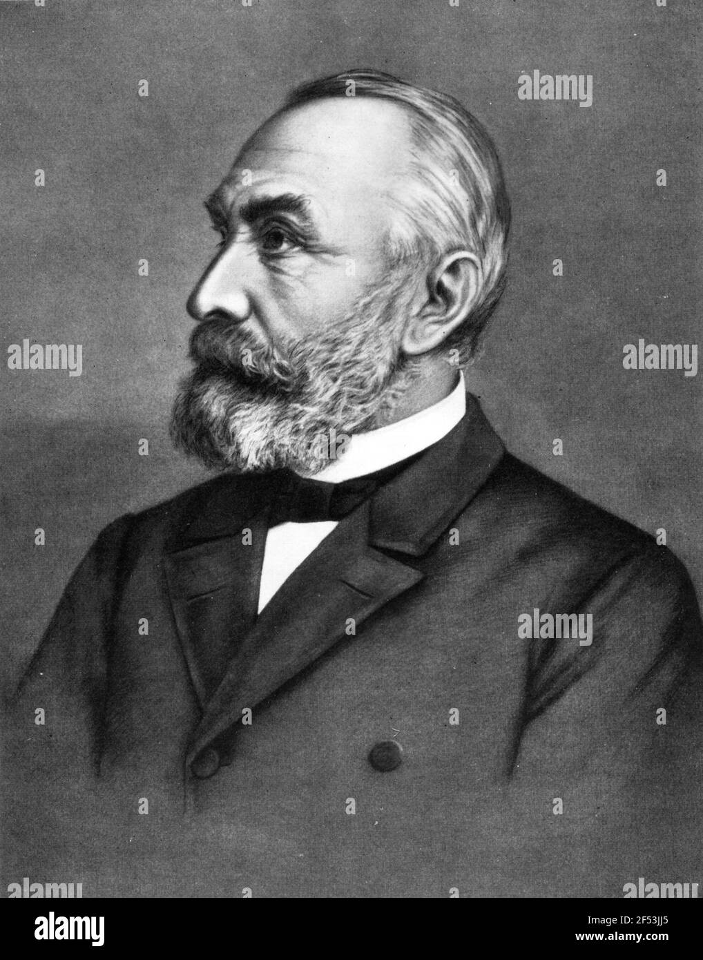 Ritratto Rudolph August Luboldt (1831-1894; farmacista). Riproduzione dopo litografia. Pagina 33 in: 100 anni go. Storia della società Go & Co., A.G., Dresda 1835/1935. Dresda: W. Lupert, 1935. Dresda: Slb 34.4.1589 Foto Stock