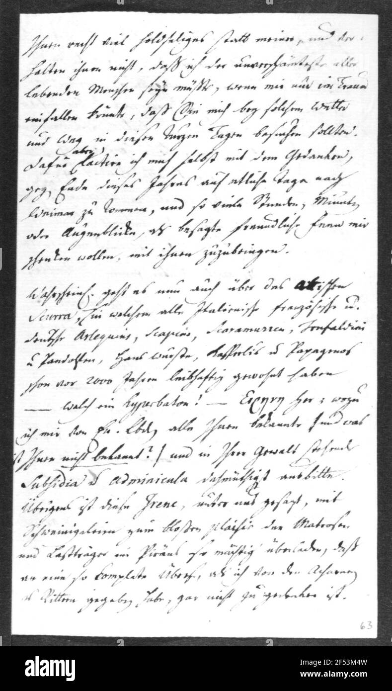 Wieland, Christoph Martin (1733-1813). Lettera a Karl August Böntiger. Osmanino (= Oßmanstedt); 17.11.1797. Autograph; 18.5 x 11.3 cm. Pagina 3. Dresda: Slub MSCR.DRESD.H.37, Volume 224, N. 34 Foto Stock