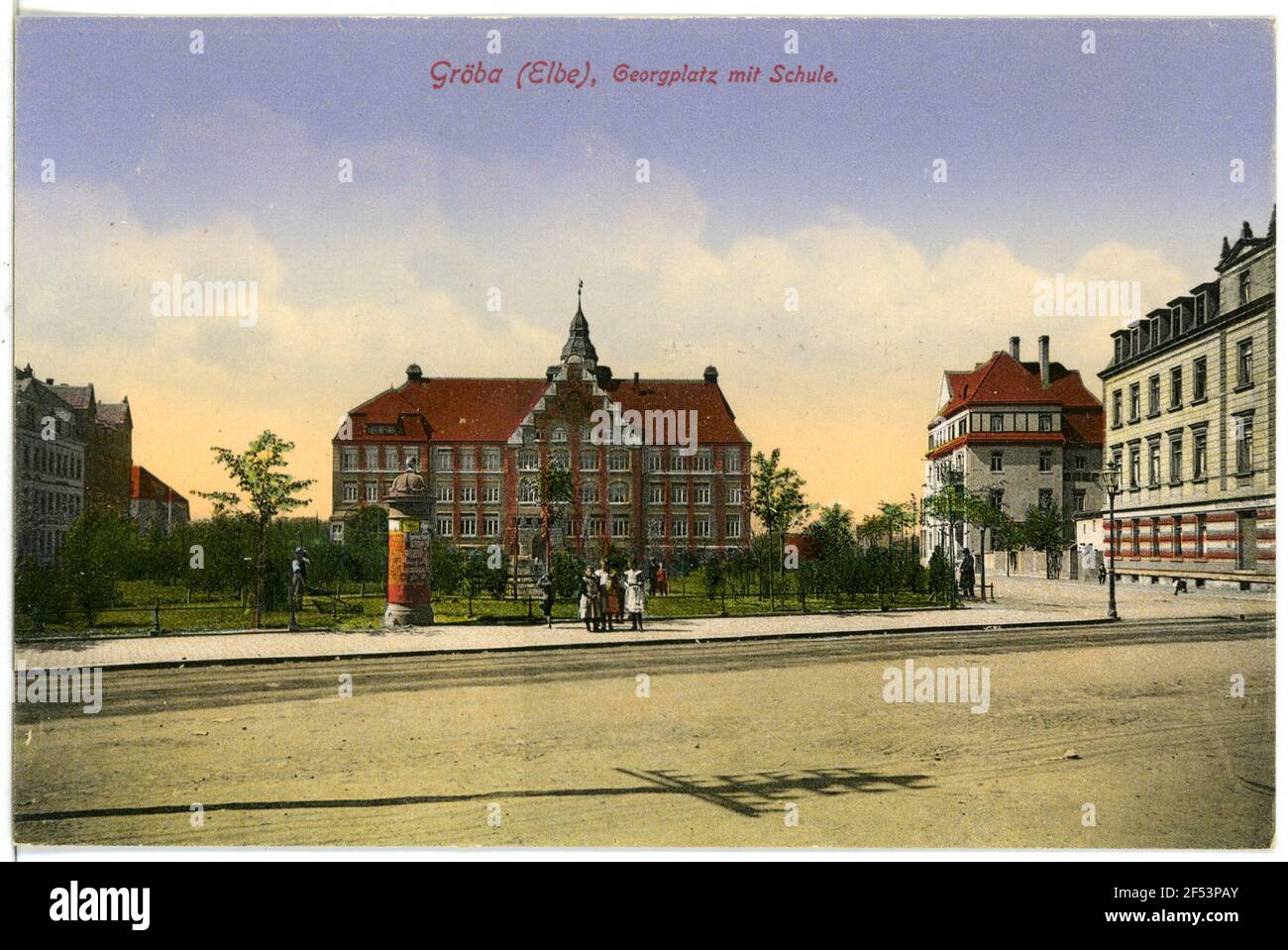 Georgplatz Gröba. Georgplatz Foto Stock
