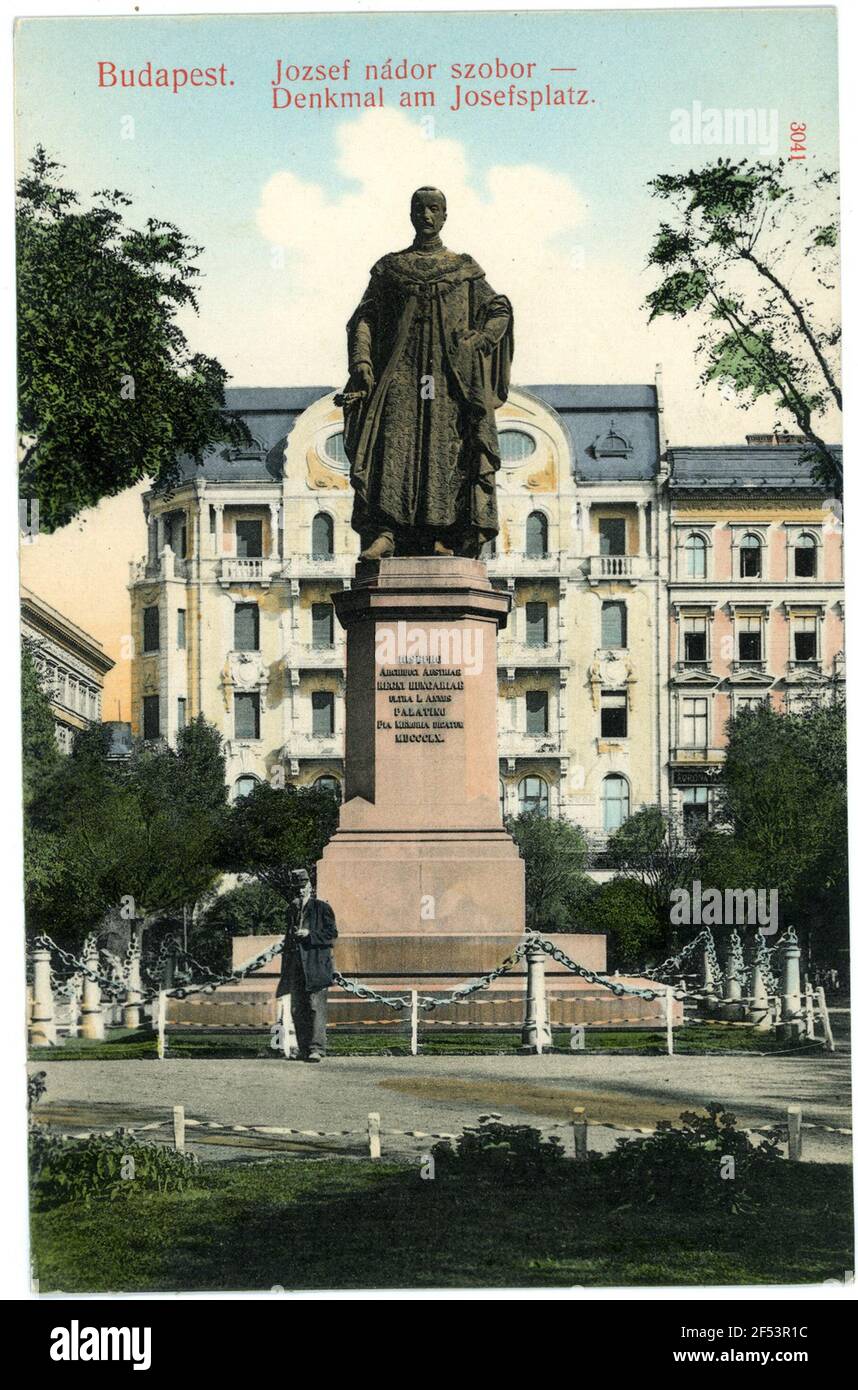 Monumento alla Josefsplatz Budapest. Memoriale Giuseppe d'Austria a Josefsplatz (1860) Foto Stock