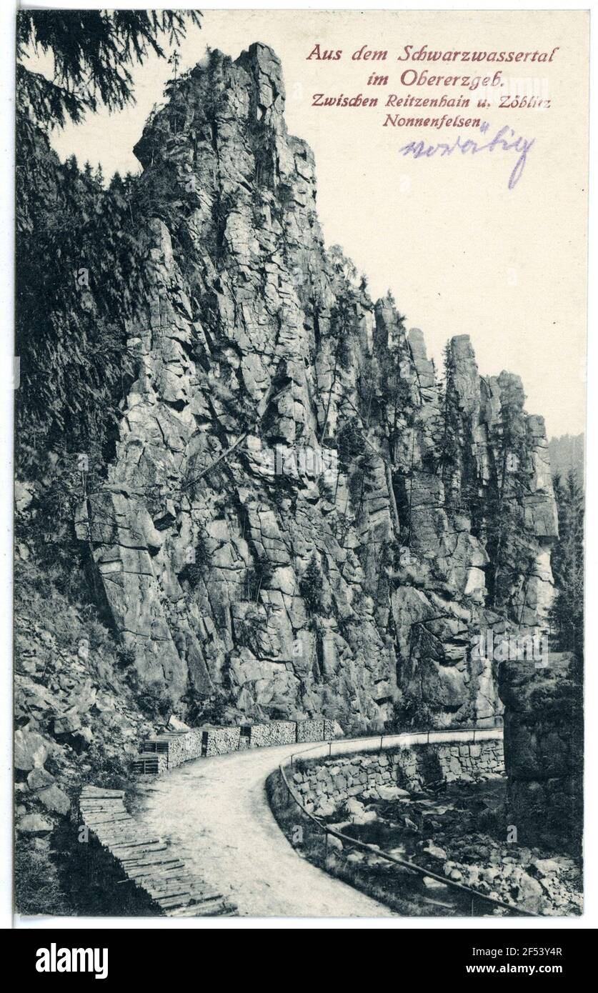 Nun Rock Blackwater Valley. Roccia di suon Foto Stock