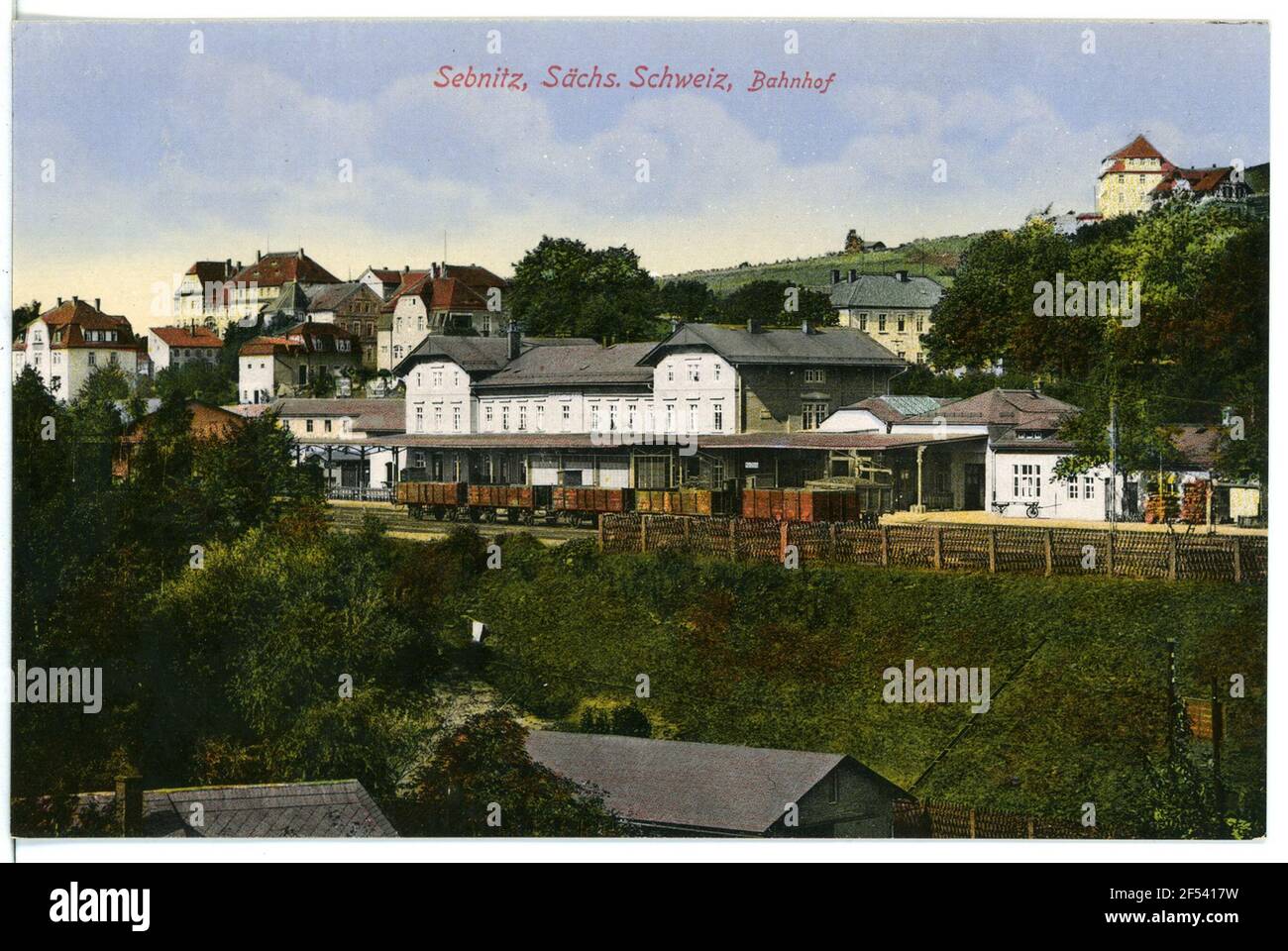 Stazione ferroviaria di Sebnitz Foto Stock