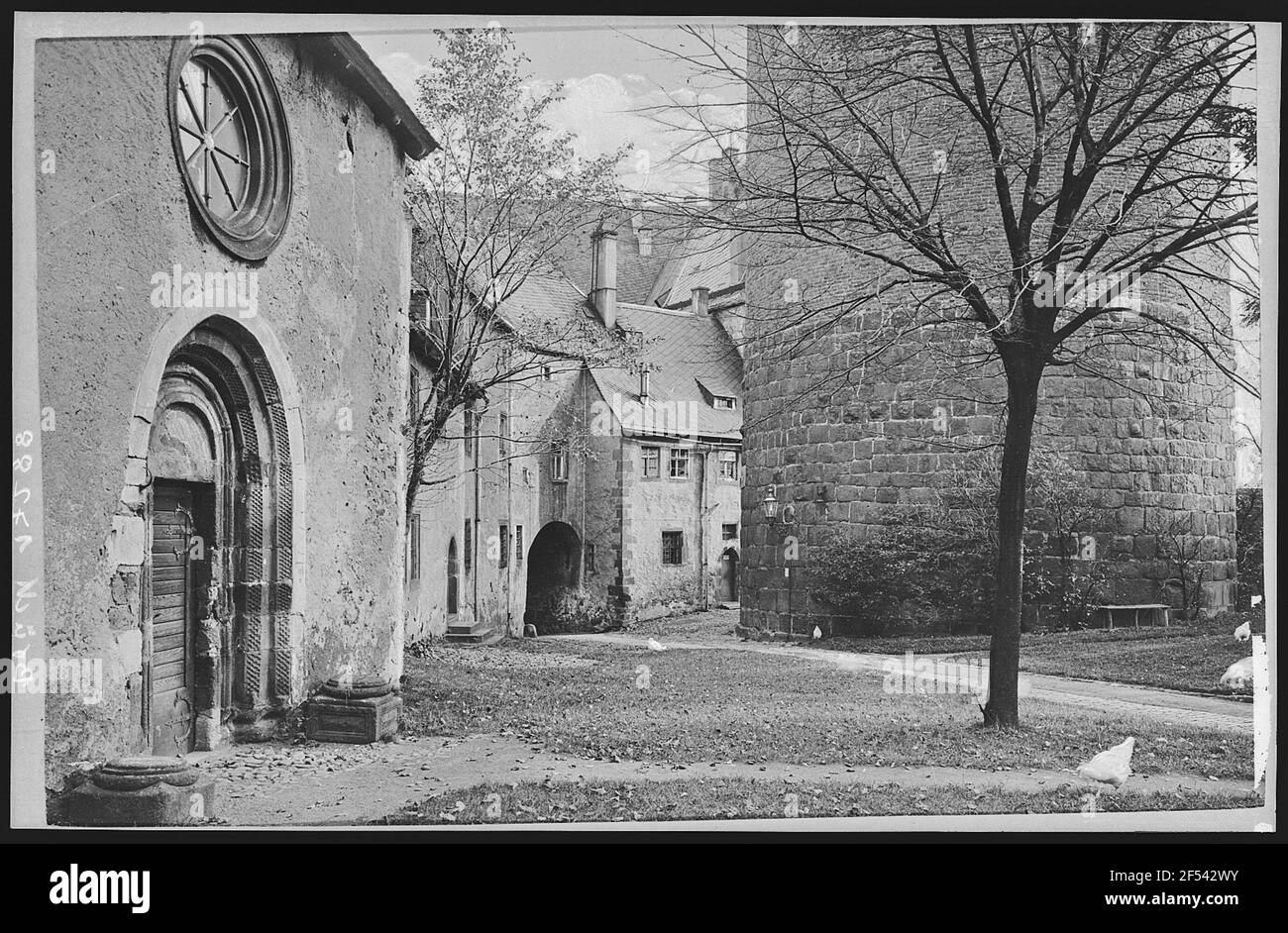 Leisnig. Schlosshof con cappella del castello Foto Stock