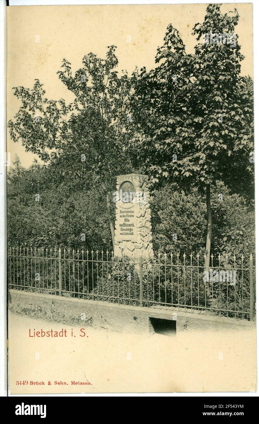 Bismarck lapide Liebstadt. Bismarckgedenkstein Foto Stock