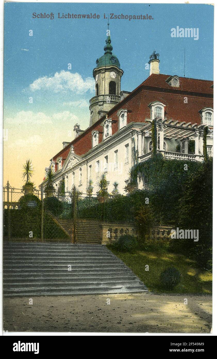 Blocca Lichtenwalde. Schloss Foto Stock