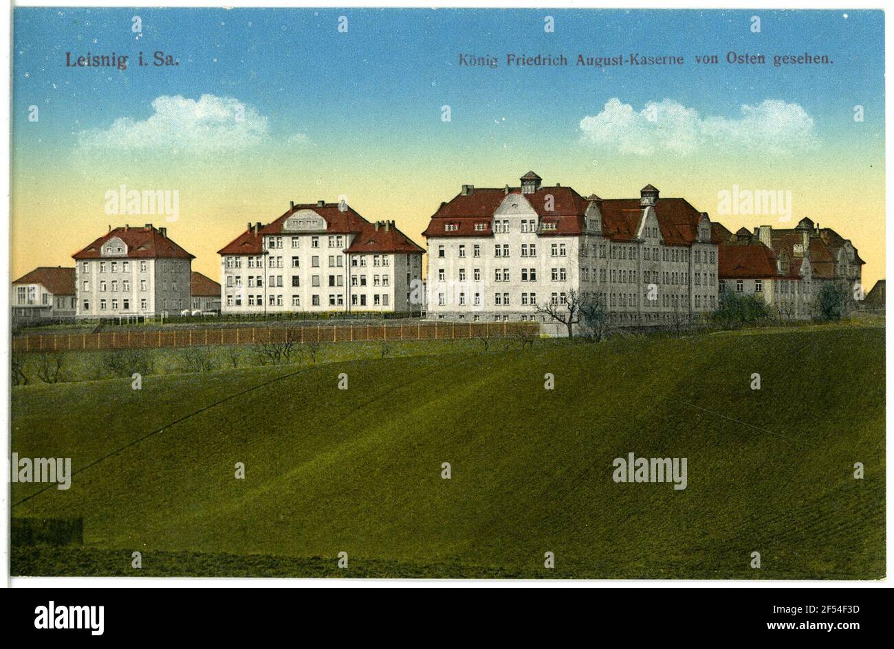 Re Friedrich agosto caserma Leisnig. Caserma King Friedrich August Foto Stock