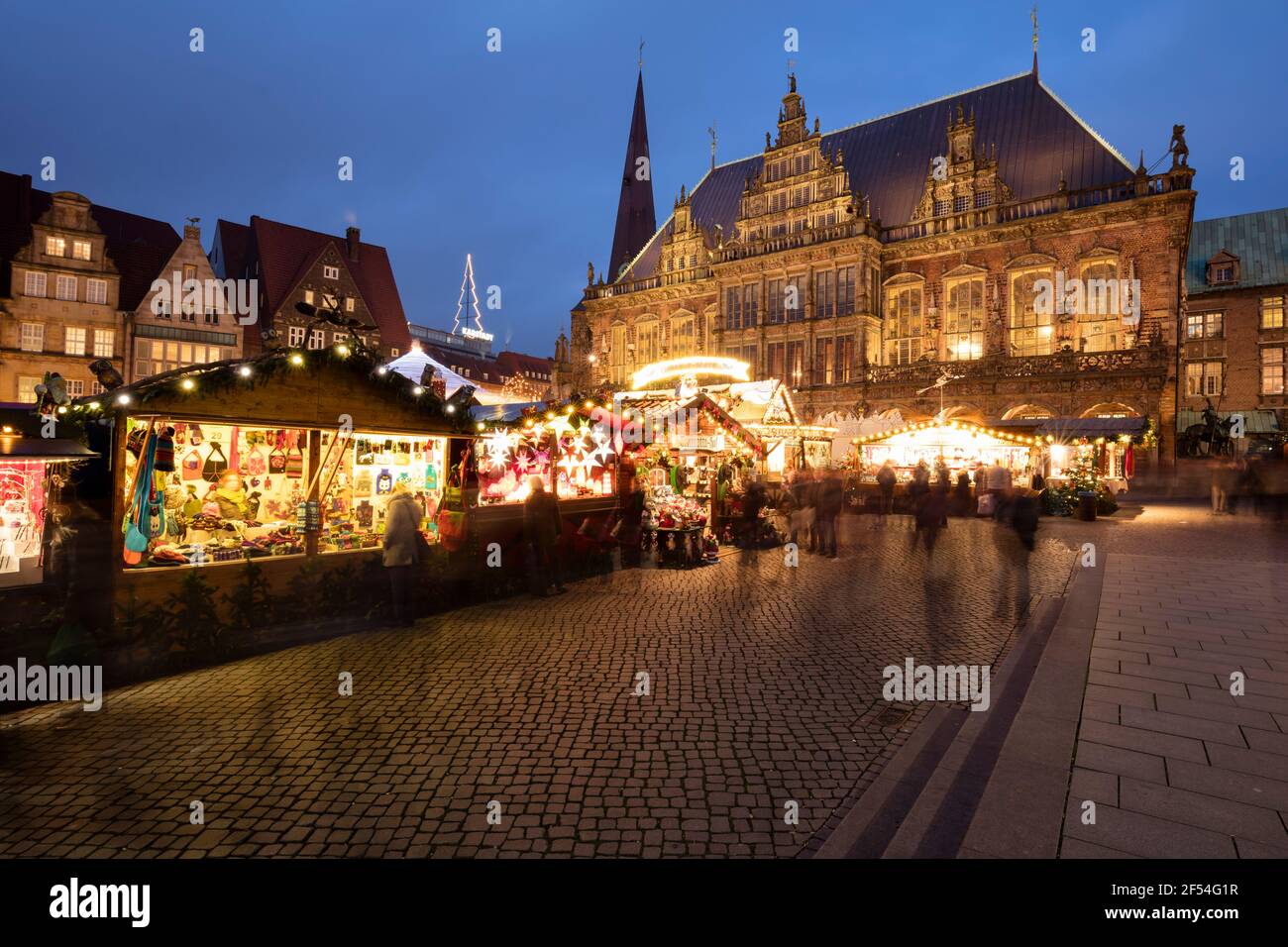 Geografia / viaggio, Germania, Brema, mercato, municipio, Mercatino di Natale, Additional-Rights-Clearance-Info-non-disponibile Foto Stock