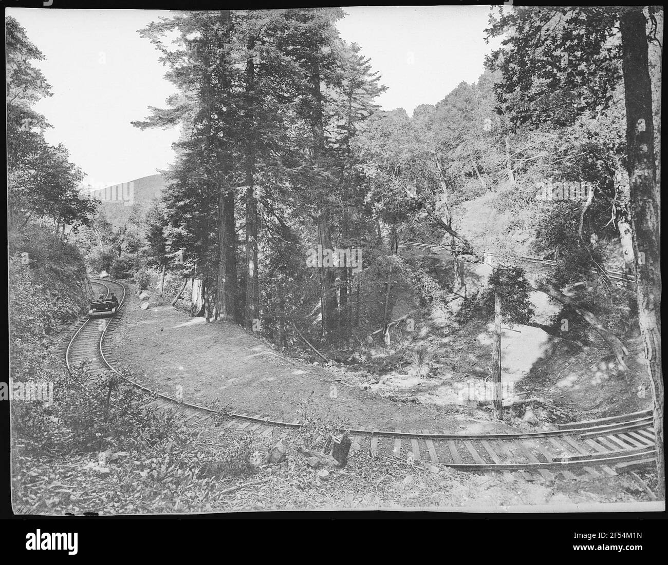 Mt. Tamalpais, quasi un cerchio completo sul Monte Ferrovia di Tamalpais Foto Stock