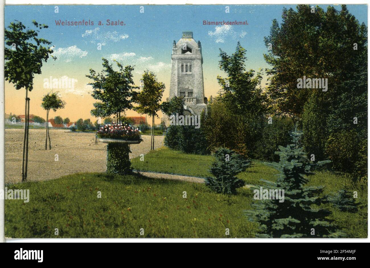 Bismarckdenkmal Weissenfels. Bismarckdenkmal Foto Stock