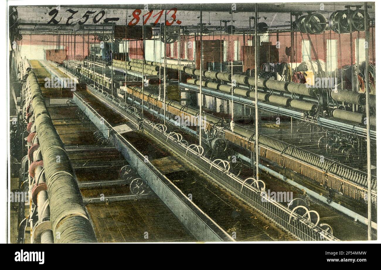 Sala di filatura Oregon City. Spinning Room, Oregon City, Oregon Foto Stock