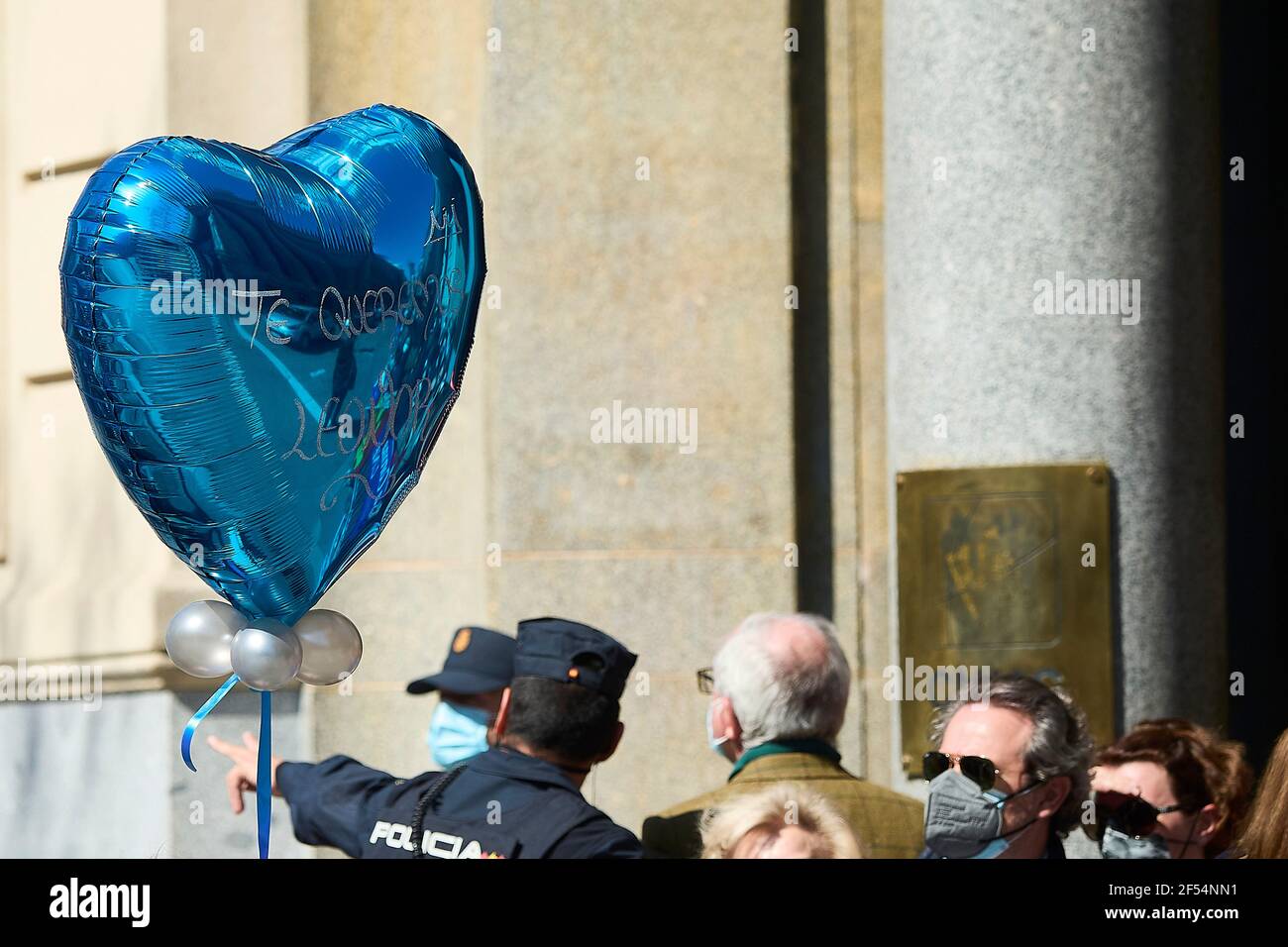 Madrid, Madrid, Spagna. 24 Marzo 2021. I monarchici presero il 30° anniversario dell'Istituto Cervantes del 24 marzo 2021 a Madrid, Spagna Credit: Jack Abuin/ZUMA Wire/Alamy Live News Foto Stock