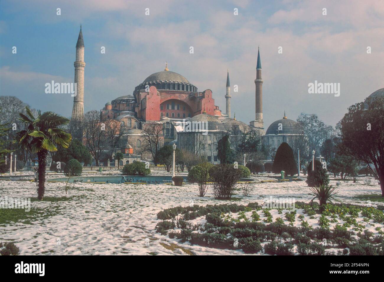 Hagia Sophia inverno Istanbul Turchia Foto Stock