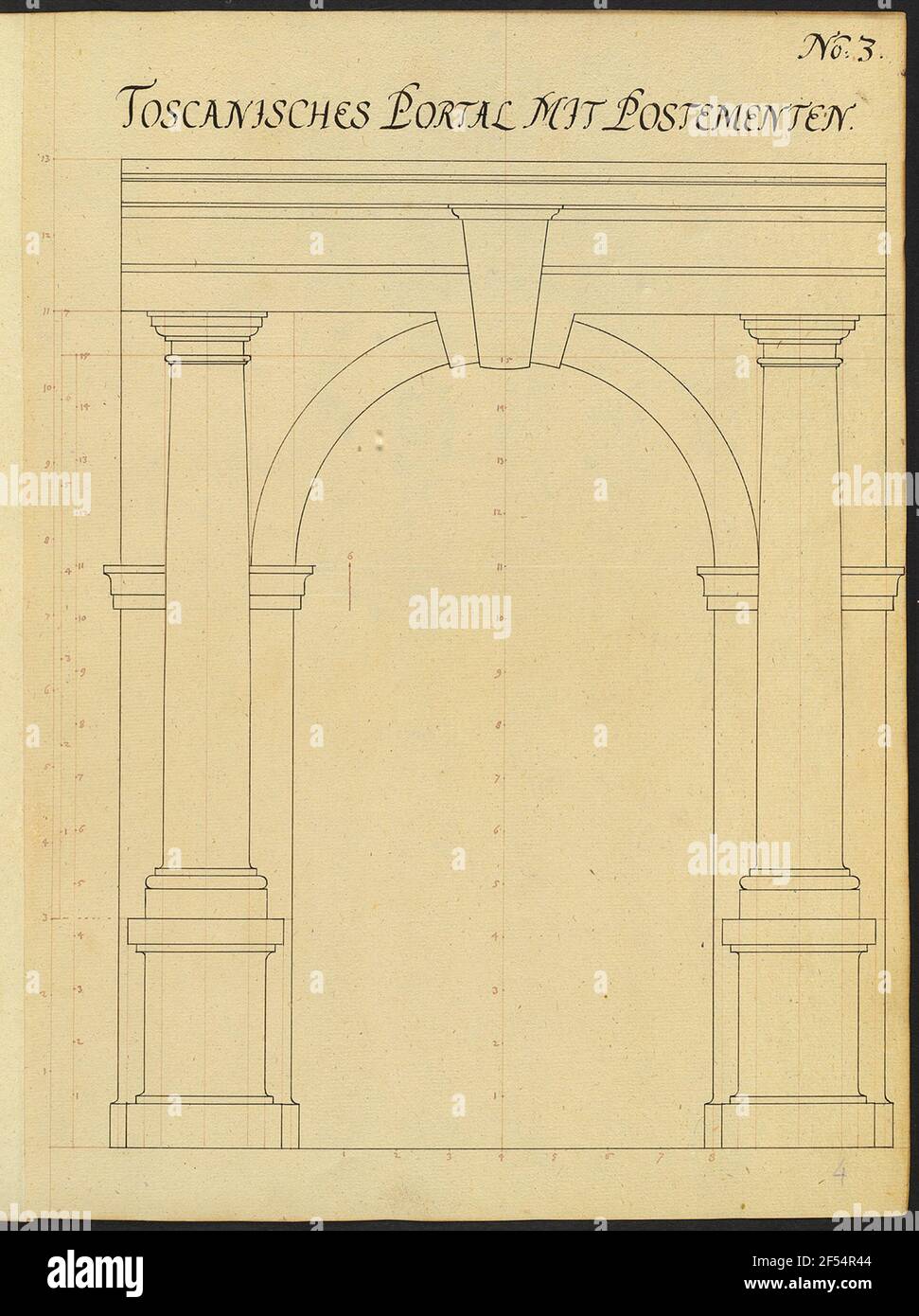 Portale ordine toscano Foto Stock
