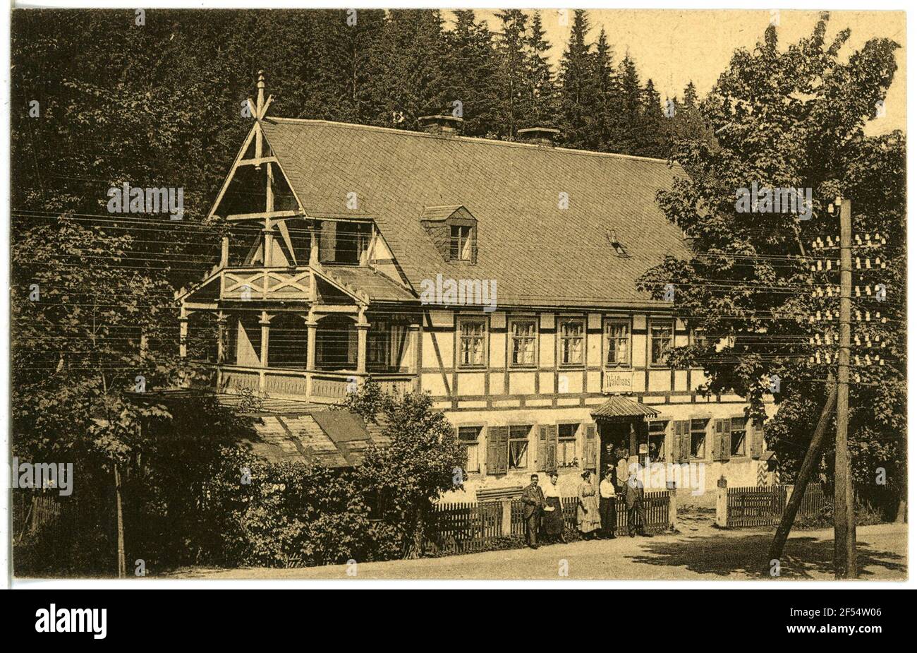 Waldhaus Bärenburg. Waldhaus Foto Stock