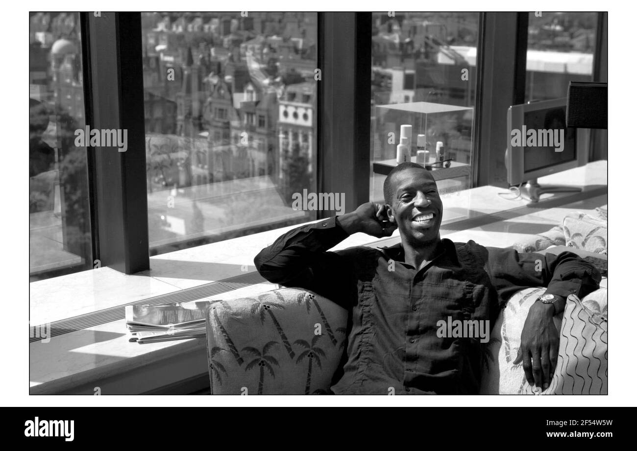 Michael Johnston....... Campione olimpico e parte della squadra olimpica della BBC in Grecia 2004.pic David Sandison 29/7/2004 Foto Stock