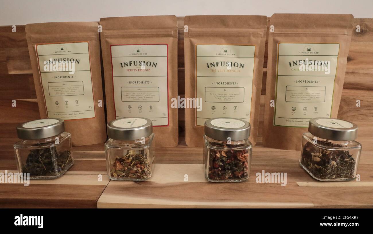 L'ARTISAN DU CBD, NEGOZIO DEL CBD DI PARIGI Foto Stock