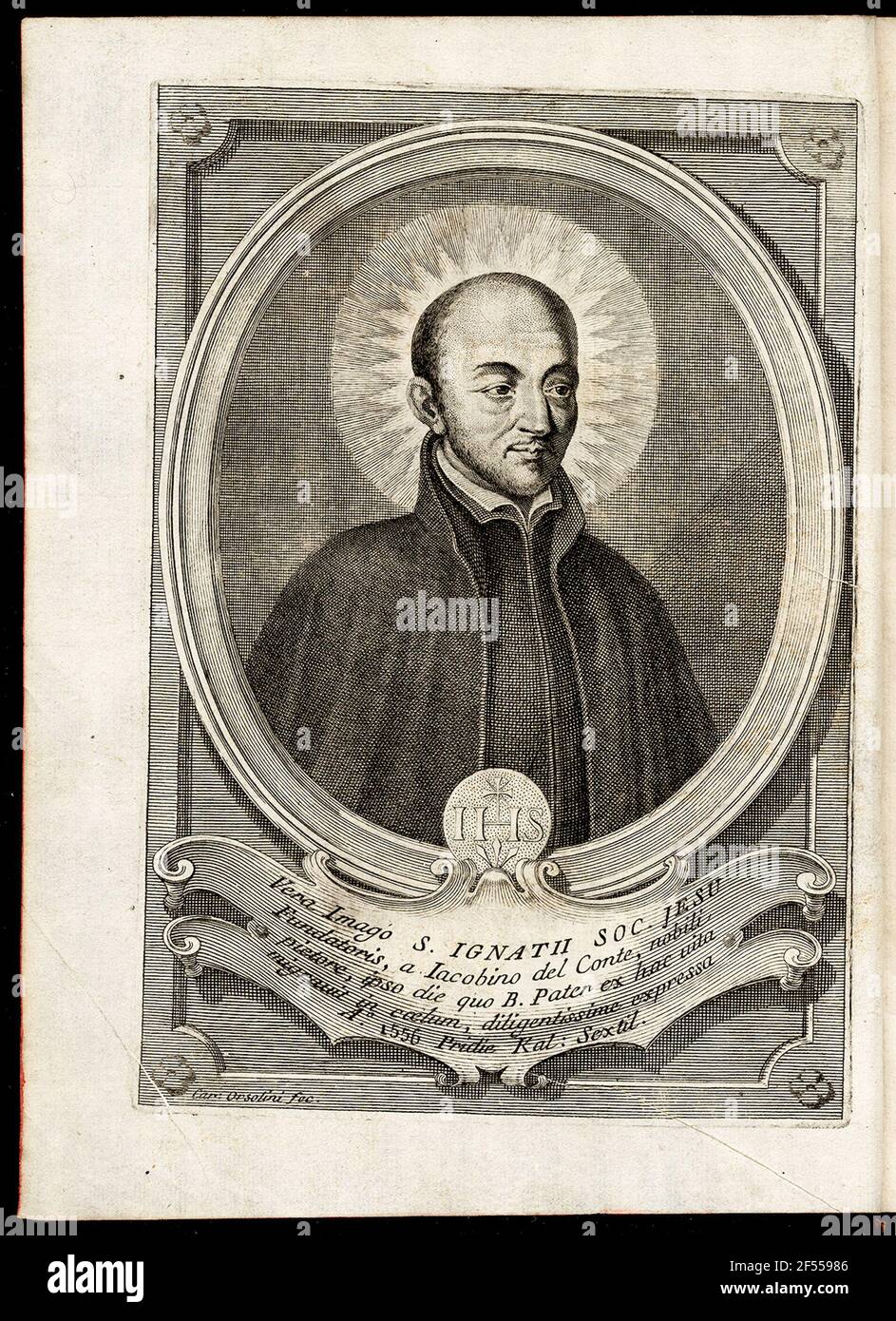 Della vita e dell'Istituto di Sant'Ignazio, fondatore della compagnia di Gesù: Libri 5. Frontispiz Foto Stock
