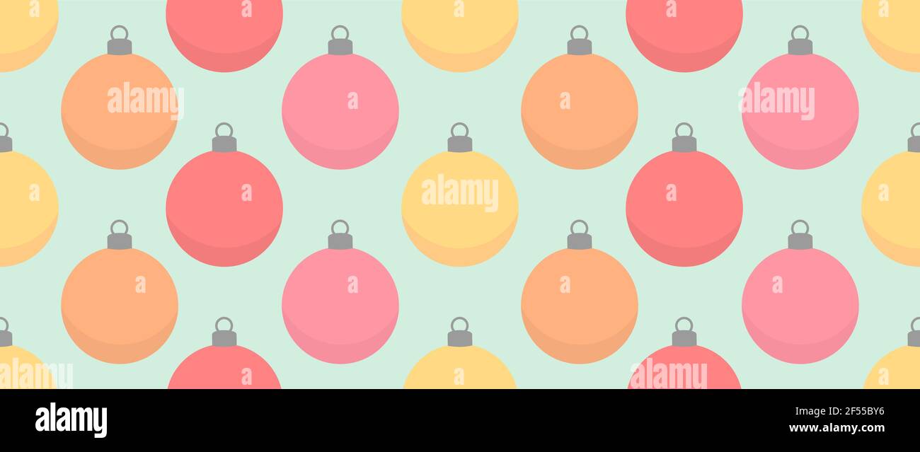 Natale baubles modello senza giunture. Illustrazione vettoriale Illustrazione Vettoriale