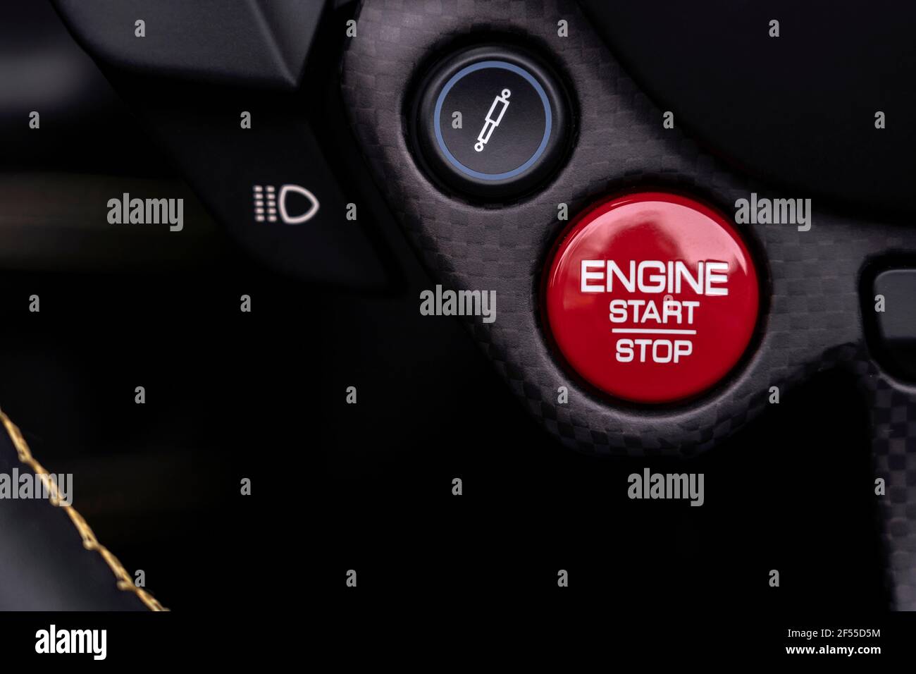 Dettagli interni di Sports Car Foto Stock