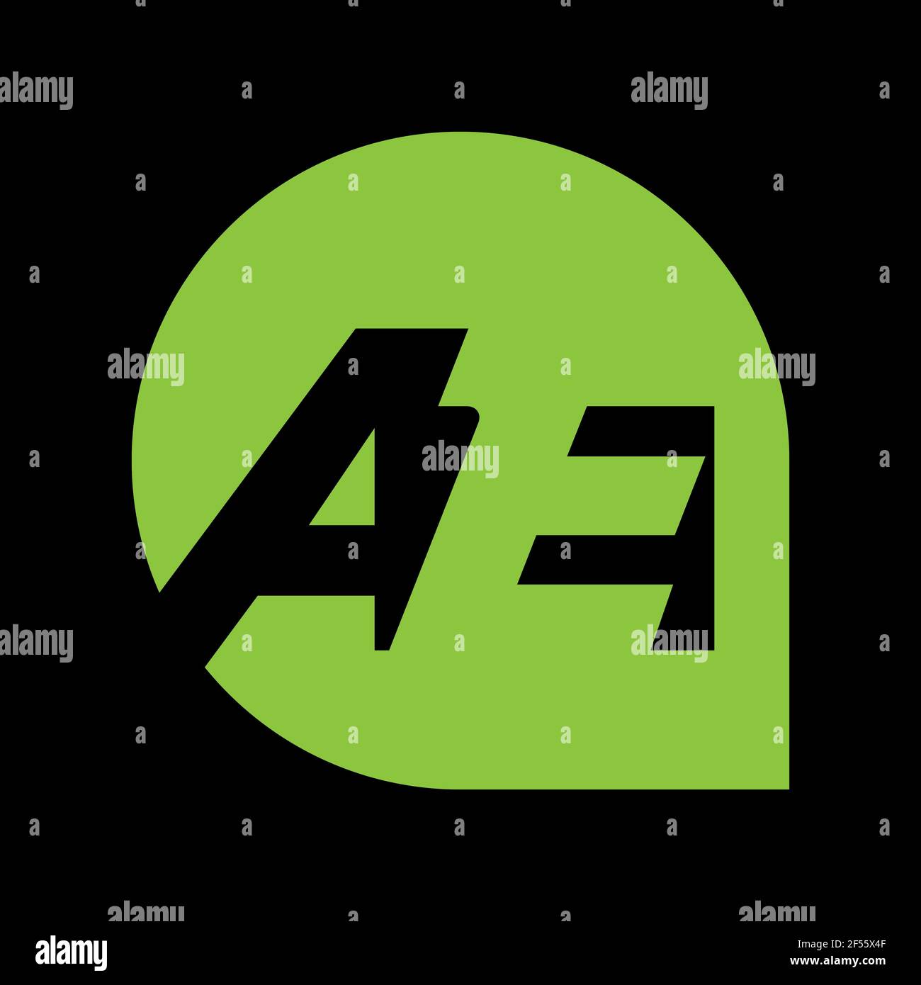 AE progettazione iniziale del logo, AE logo, AE Letter Logo Design Template Vector EPS 10 Foto Stock