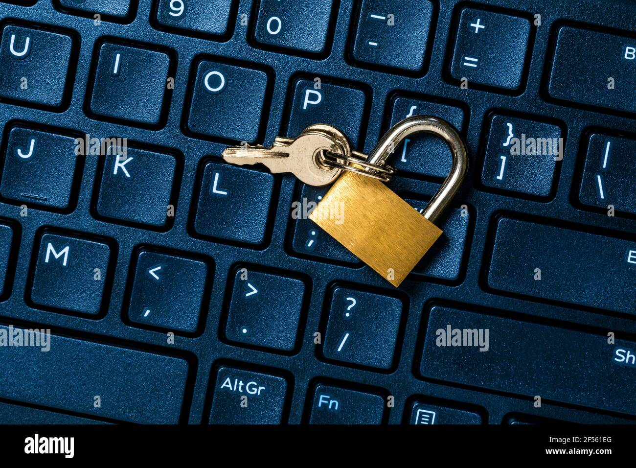 Blocco di sicurezza sulla tastiera del computer - concetto di protezione  del computer, sicurezza Internet Foto stock - Alamy