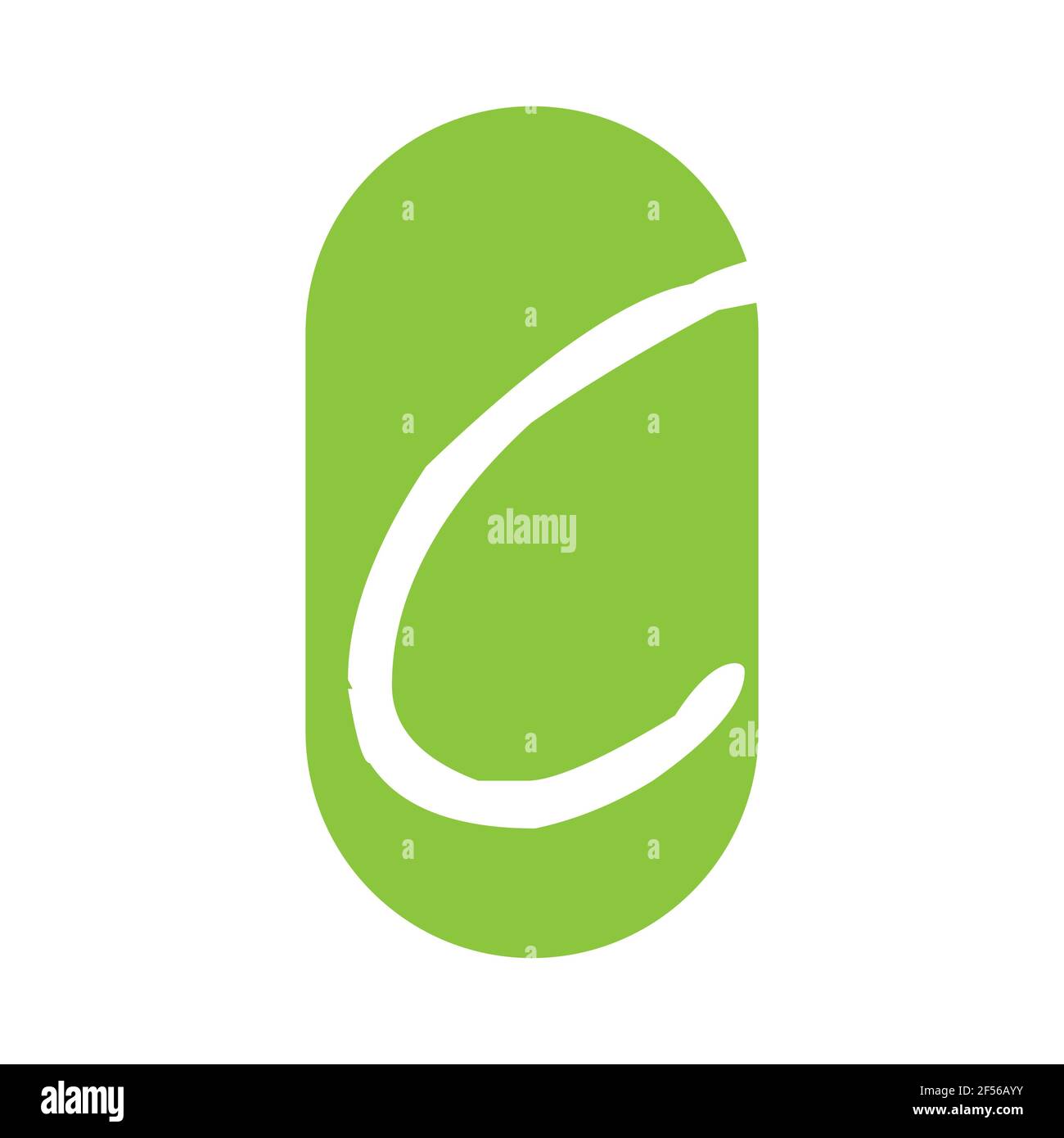 Design del logo della linea vettoriale della lettera C. Simbolo dell'icona del logotipo del minimalismo creativo. Foto Stock