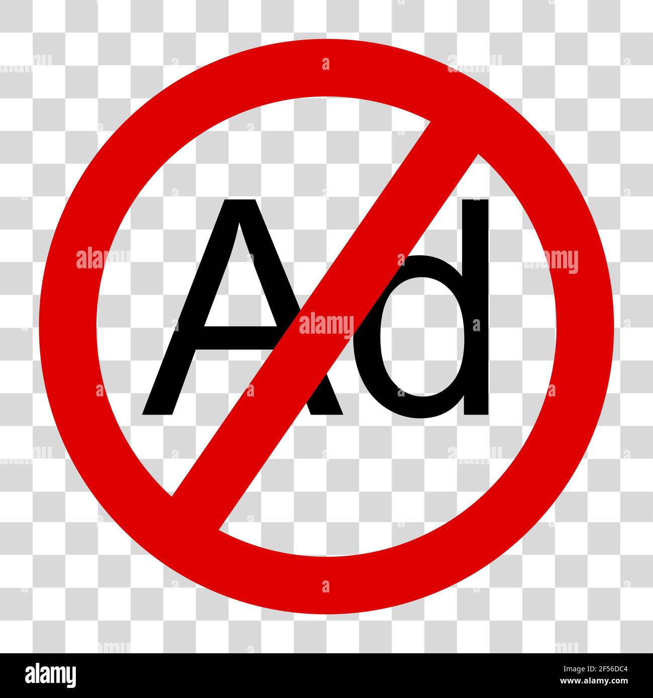 Semplice vettore di segni proibiti, Nessun annuncio, in background effetto trasparente Illustrazione Vettoriale