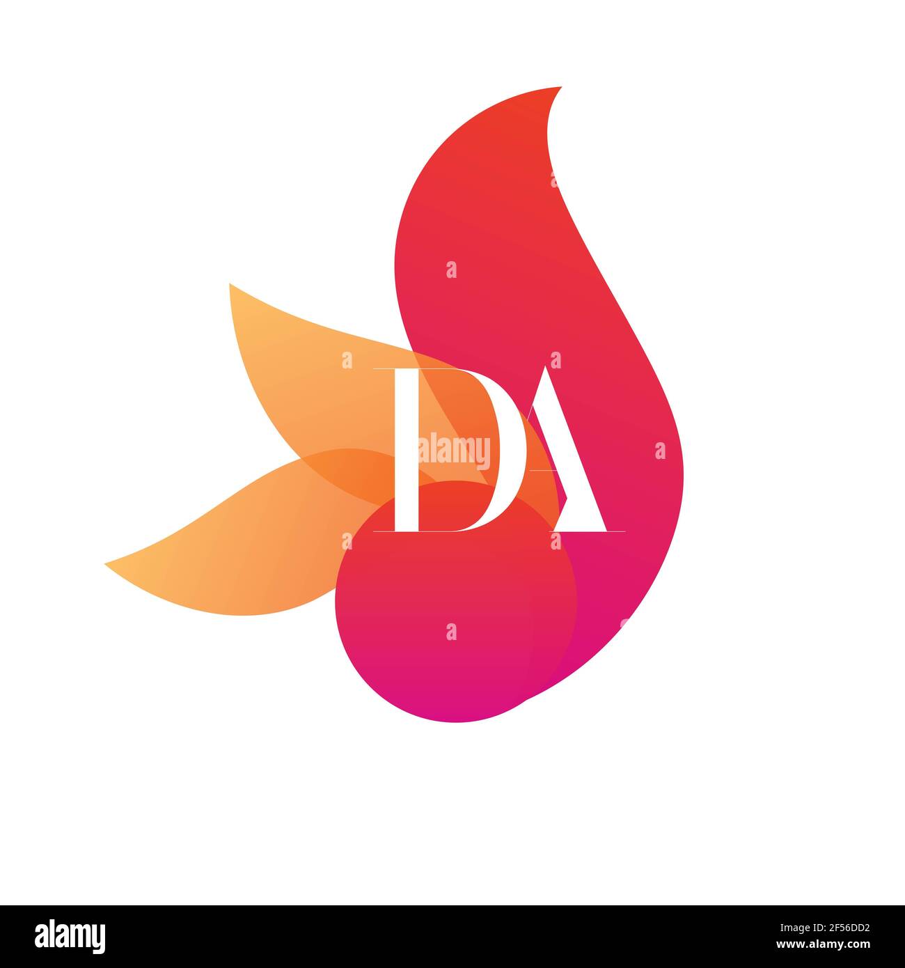 Initial ad da monogramma moderno ed elegante design del logo, Professional Letters Vector Icon Logo su sfondo. Foto Stock