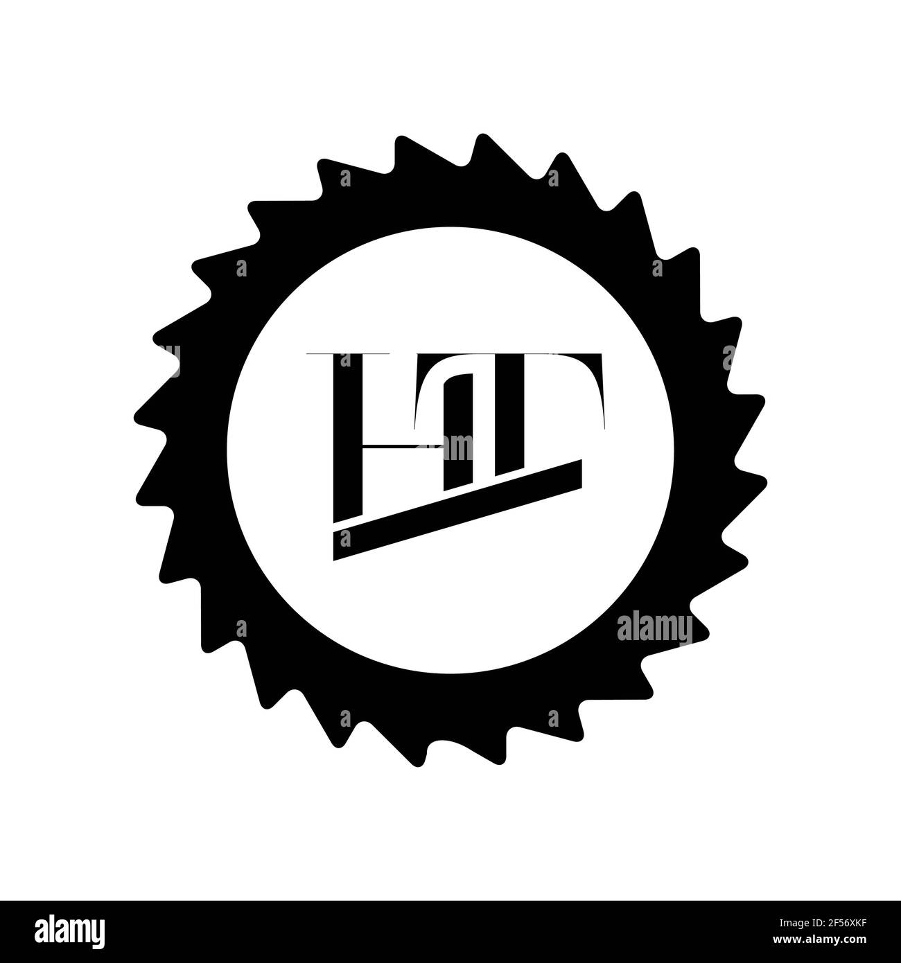 Lettere alfabetiche icona monogramma logo TH o HT Foto Stock