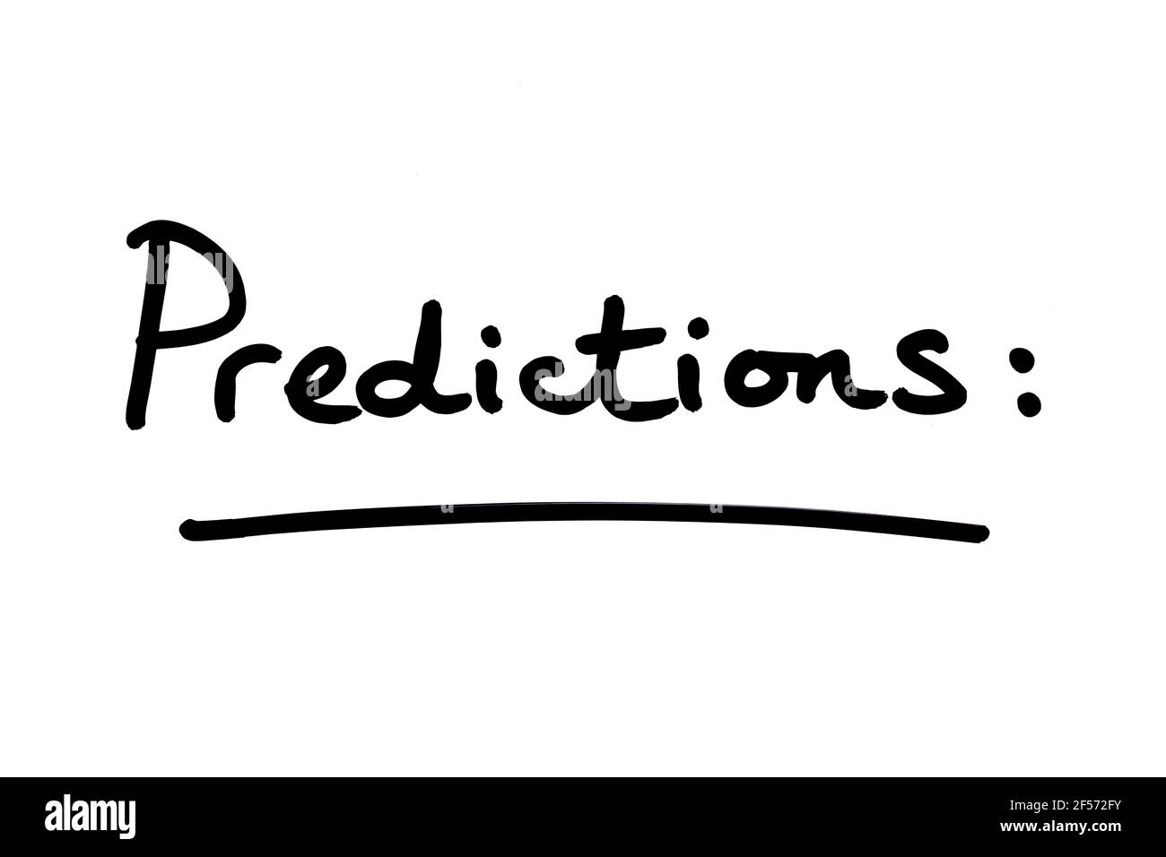 Previsioni su sfondo bianco. Foto Stock