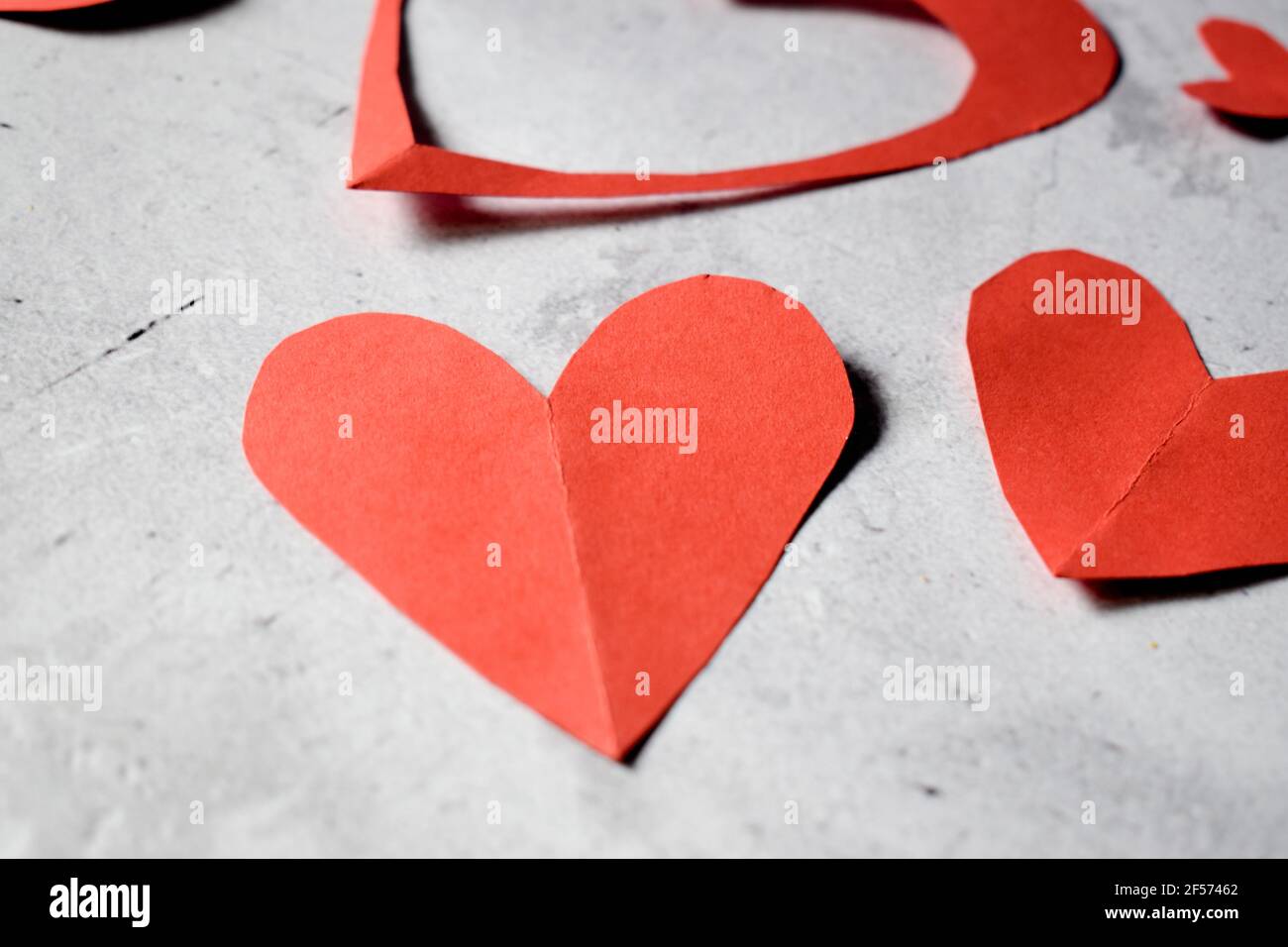 Carta rossa cuori Foto Stock