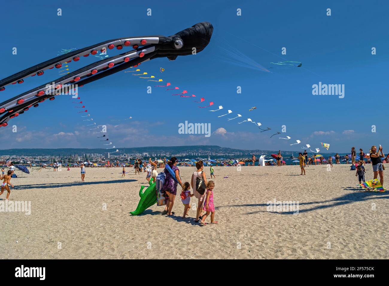 Festa di aquiloni, Mar Nero Varna Bulgaria Foto Stock