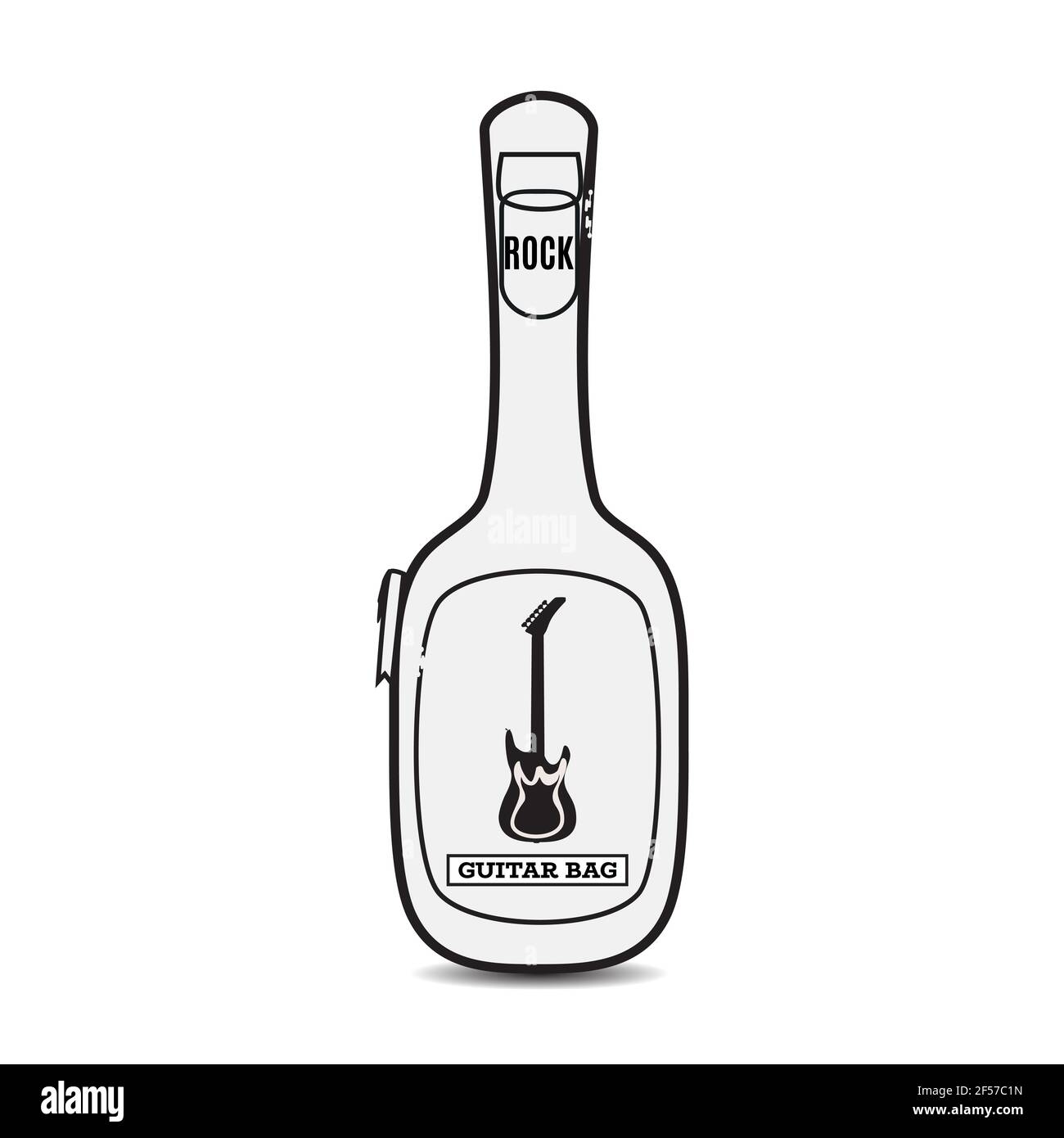 Illustrazione vettoriale della custodia per chitarra Illustrazione Vettoriale