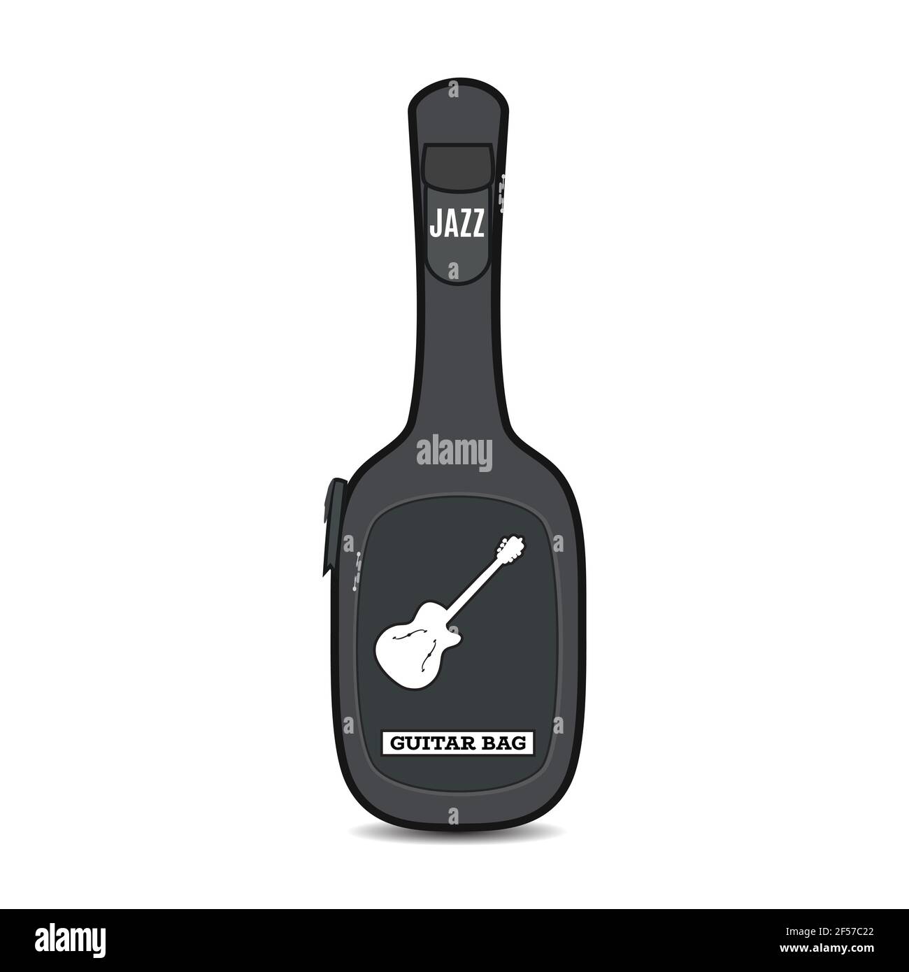 Illustrazione vettoriale della custodia per chitarra Illustrazione Vettoriale