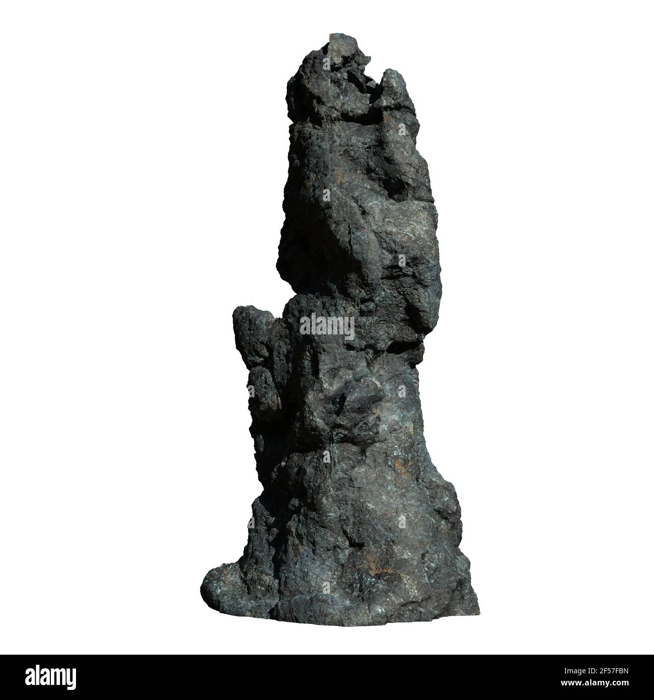 insolita colonna di roccia isolata su sfondo bianco Foto Stock insolita colonna di roccia isolata su sfondo bianco Foto Stock