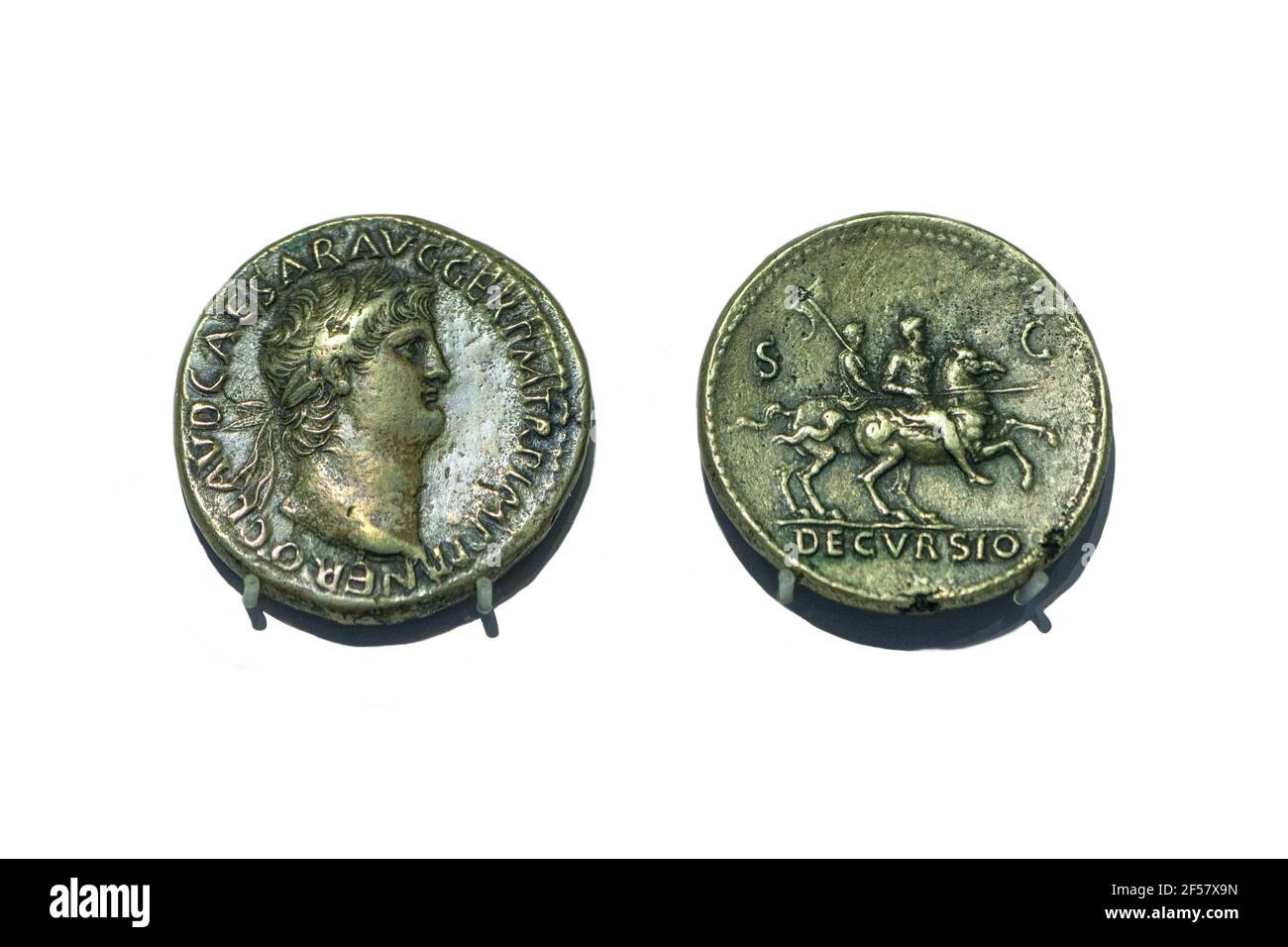 Nero sedertii. Orichalcum. Circa 65. UOMO, Madrid Foto Stock