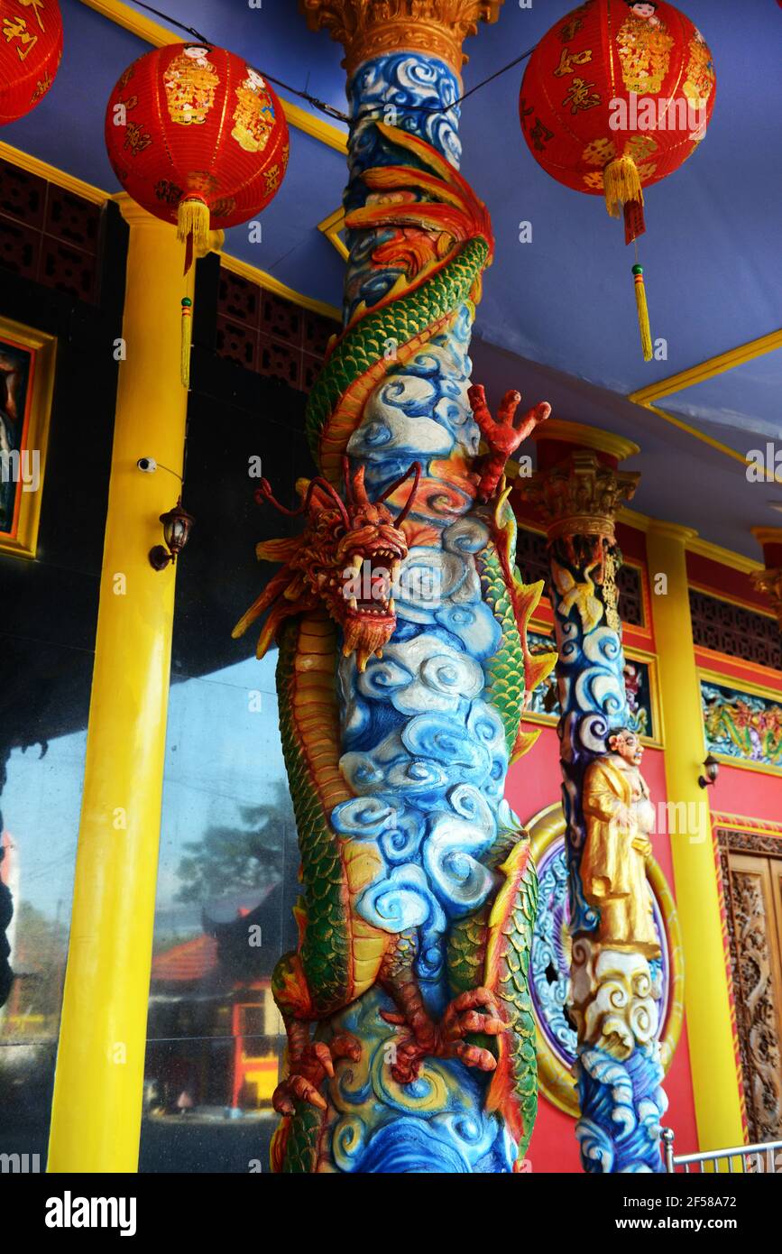 Tempio buddista cinese di Hoo Tong Bio a Banyuwangi, Giava, Indonesia. Foto Stock