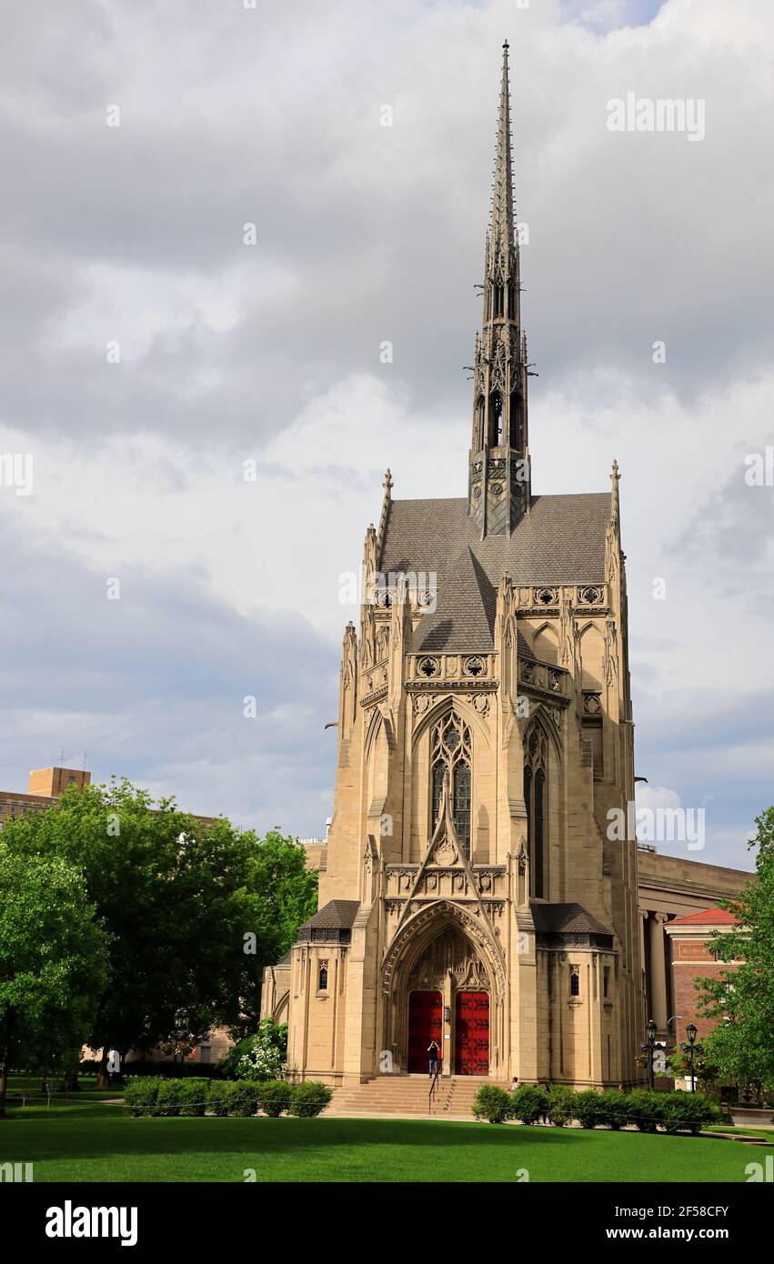 Heinz Memorial Chapel nel campus dell'Università di Pittsburgh.Pennsylvania.USA Foto Stock