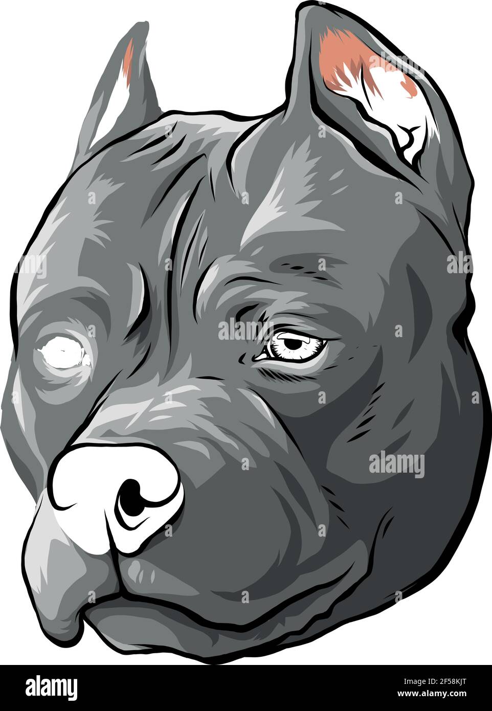 Disegno di cane con illustrazione della corona su sfondo bianco Illustrazione Vettoriale