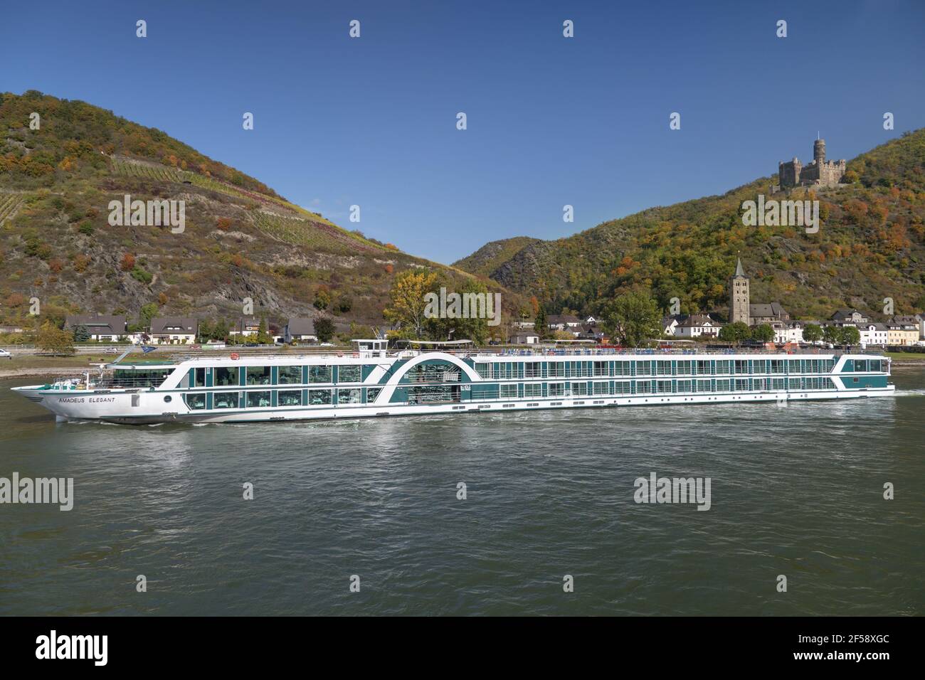 Geografia / viaggio, Germania, Renania-Palatinato, San Goar, Cruiser sul Reno, Castello di topo a S, diritti aggiuntivi-clearance-Info-non-disponibile Foto Stock