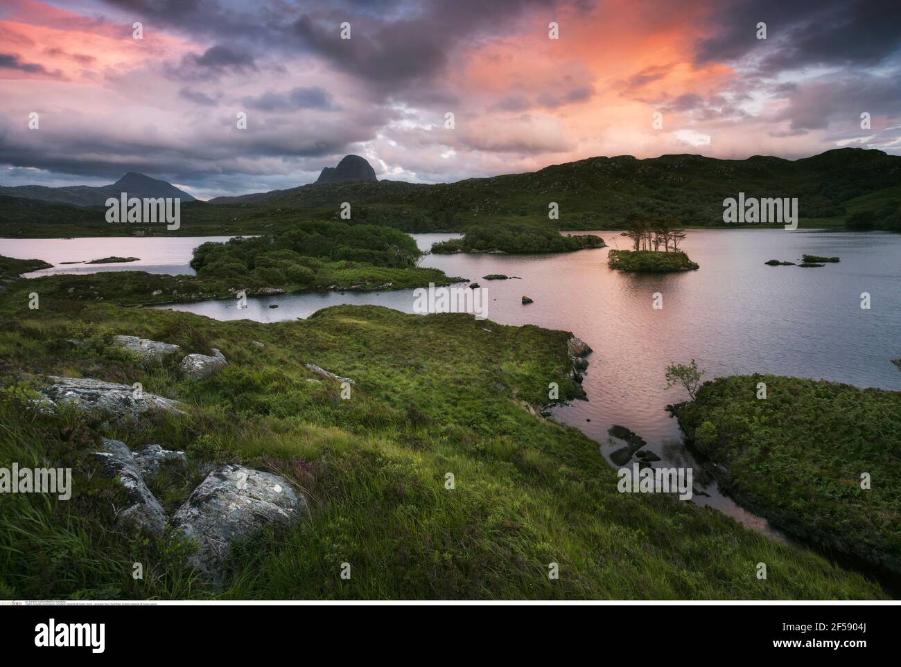 Geografia / viaggio, Gran Bretagna, Scozia, Highlands, Mt. Suilven, autunno, diritti aggiuntivi-clearance-Info-non-disponibile Foto Stock