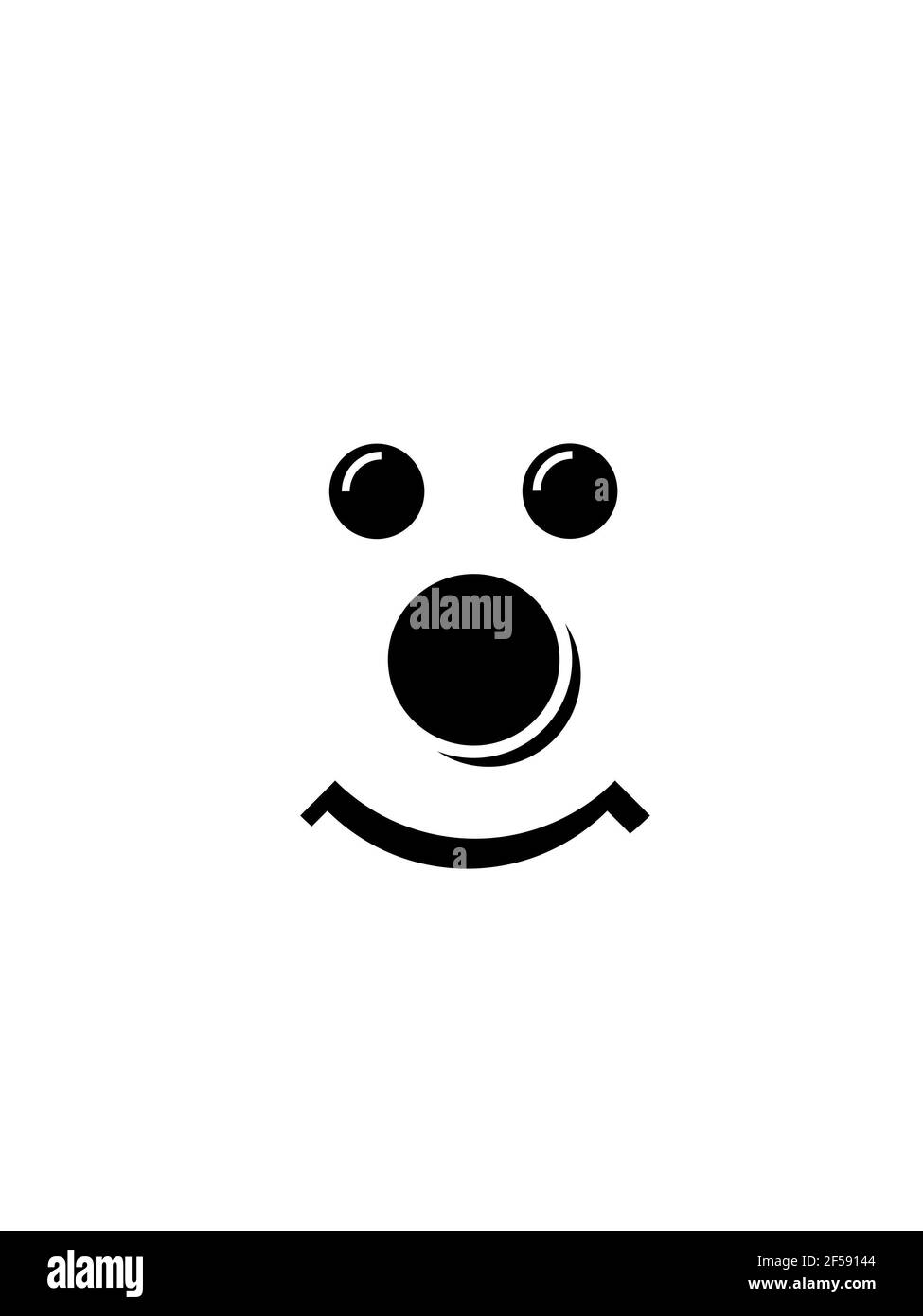 Illustrazione verticale di un buon cartone animato su un bianco sfondo Foto Stock