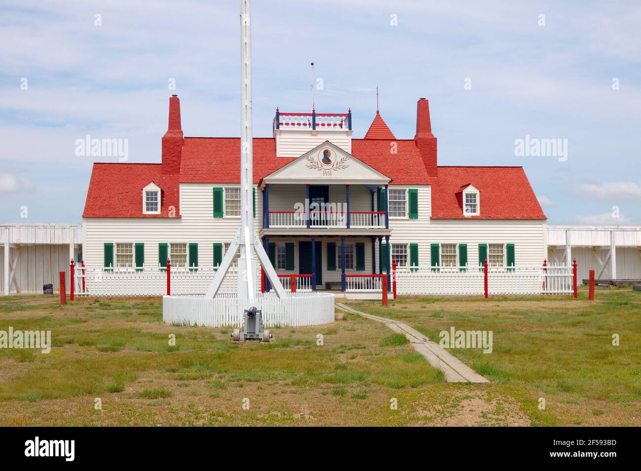 Geografia / viaggio, USA, North Dakota, Williston, Fort Union Tradingpost am Missouri, Additional-Rights-Clearance-Info-Not-Available Foto Stock