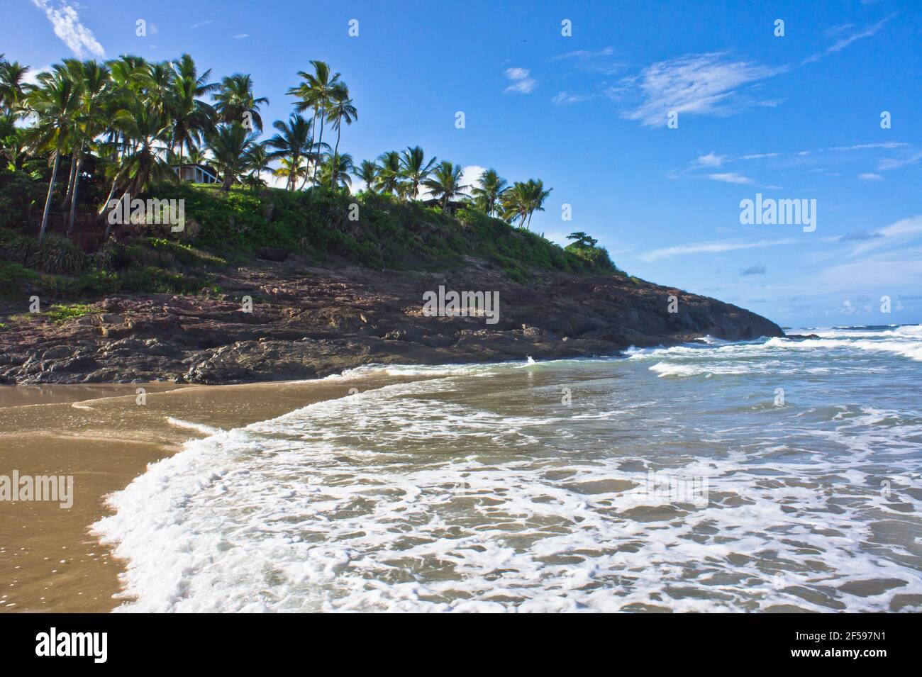 Itacare, Tropical Beach view, Bahia, Brasile, Sud America Foto Stock