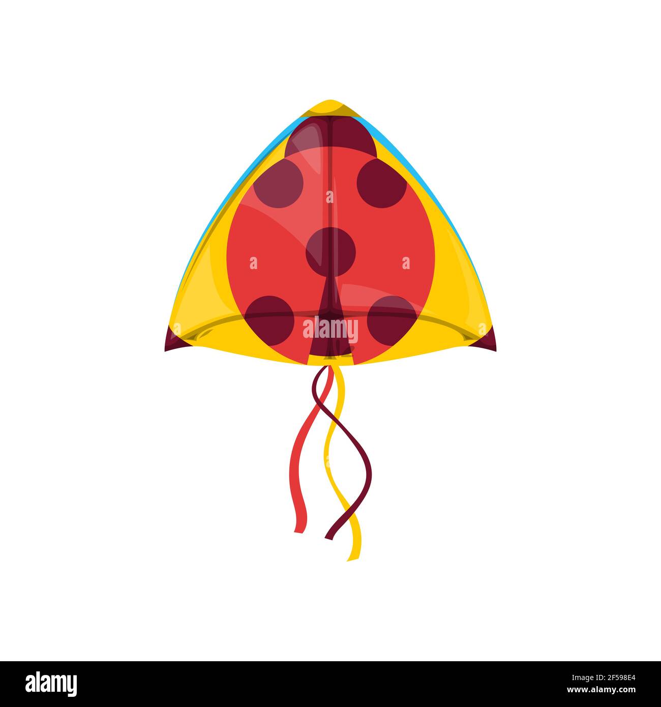 Ladybird forma kite Uttarayan festival simbolo Illustrazione Vettoriale