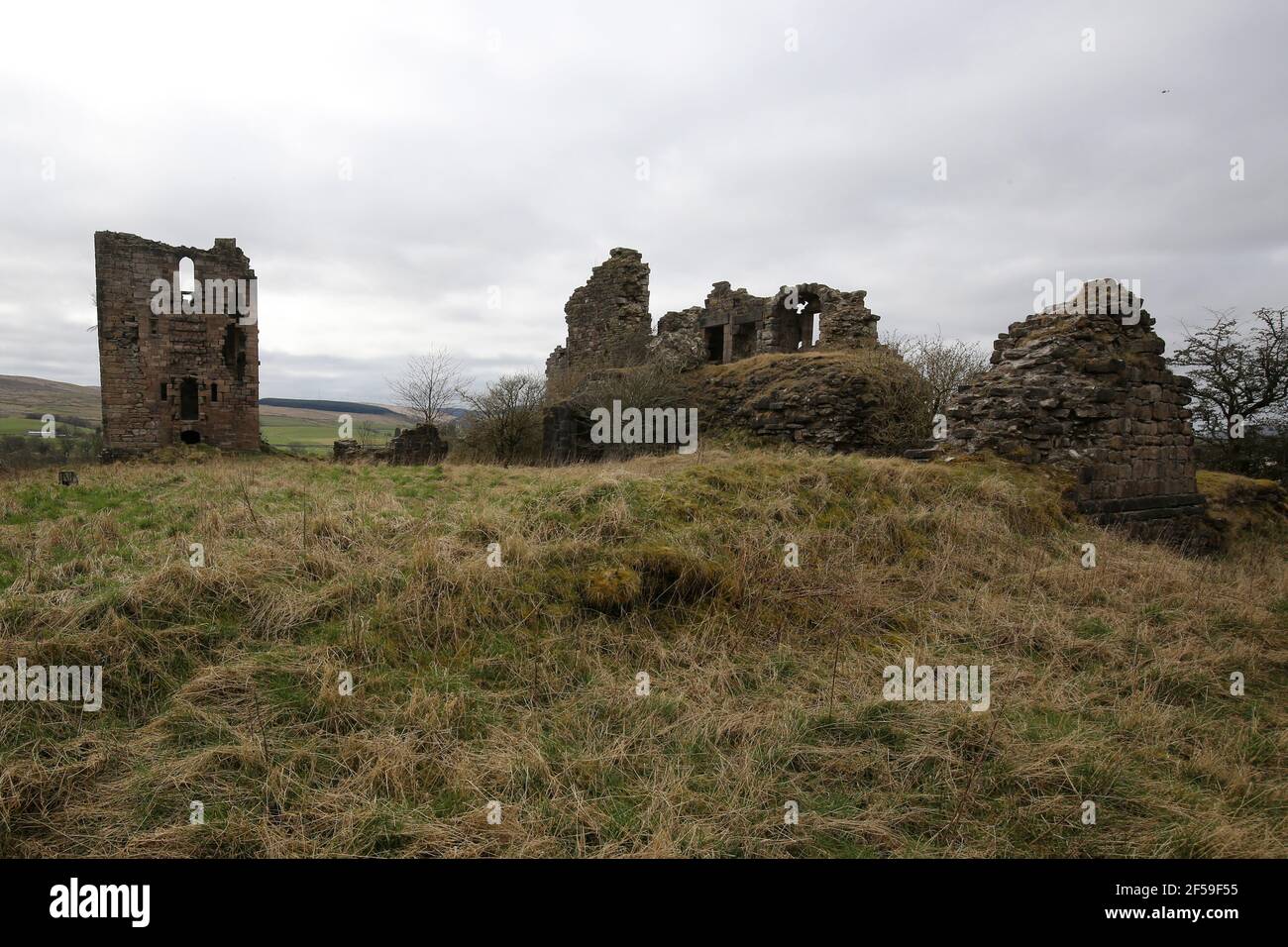 Castello di Sanquhar, Sanquhar Dumfries & Galloway, Scozia, Regno Unito. 22 Mar 2021 Foto Stock