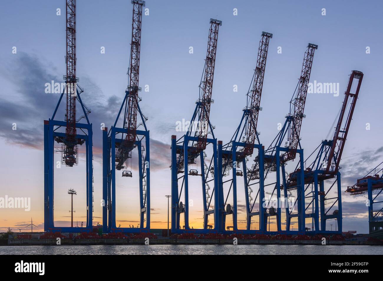 Geografia / viaggio, Germania, Amburgo, porto container, gru, Informazioni-aggiuntive-diritti-liquidazione-non-disponibili Foto Stock