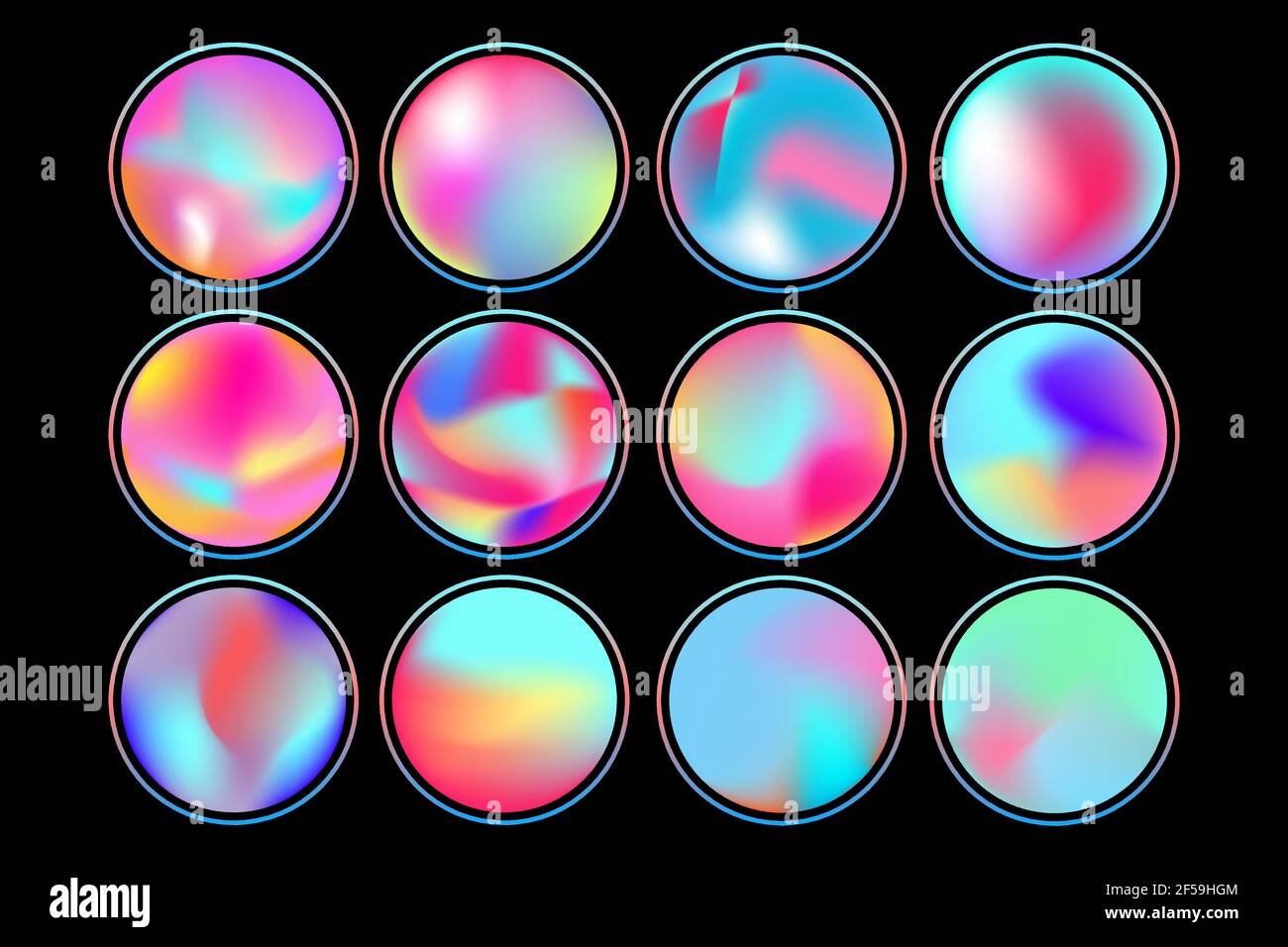 Astratto fluido liquido sfondi social media evidenziare Illustrazione Vettoriale