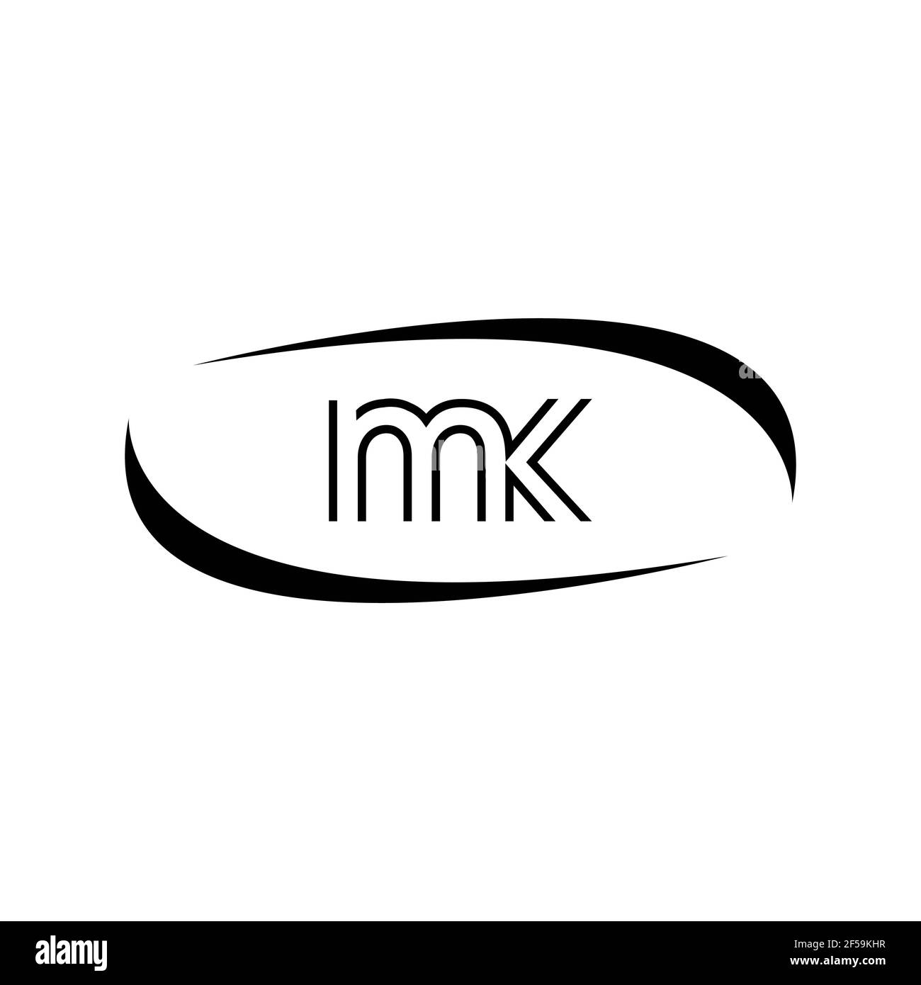 MODELLO monogramma DEL logo vettoriale astratto DI MK KM Foto Stock